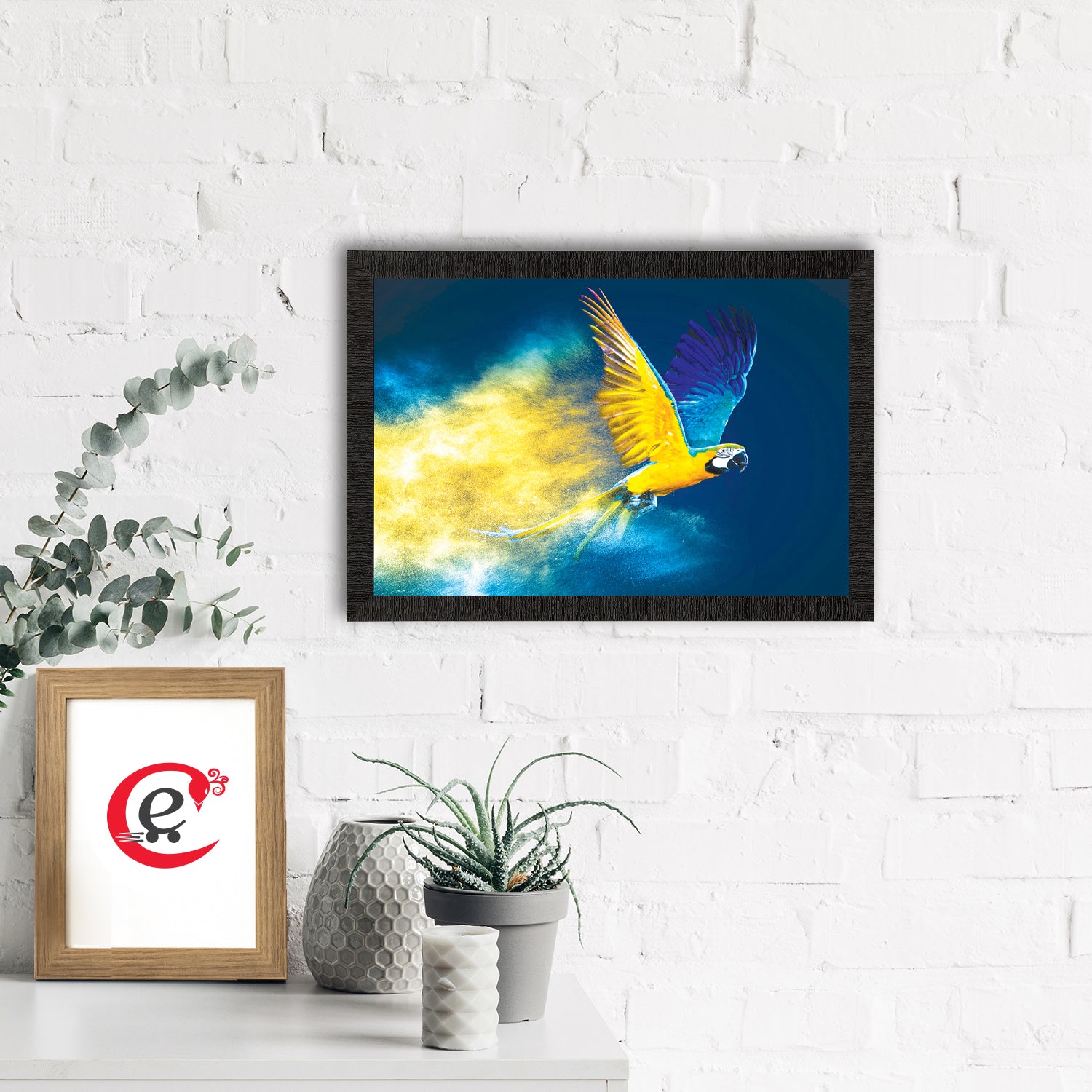Flying Bird Satin Matt Texture UV Art Painting 1
