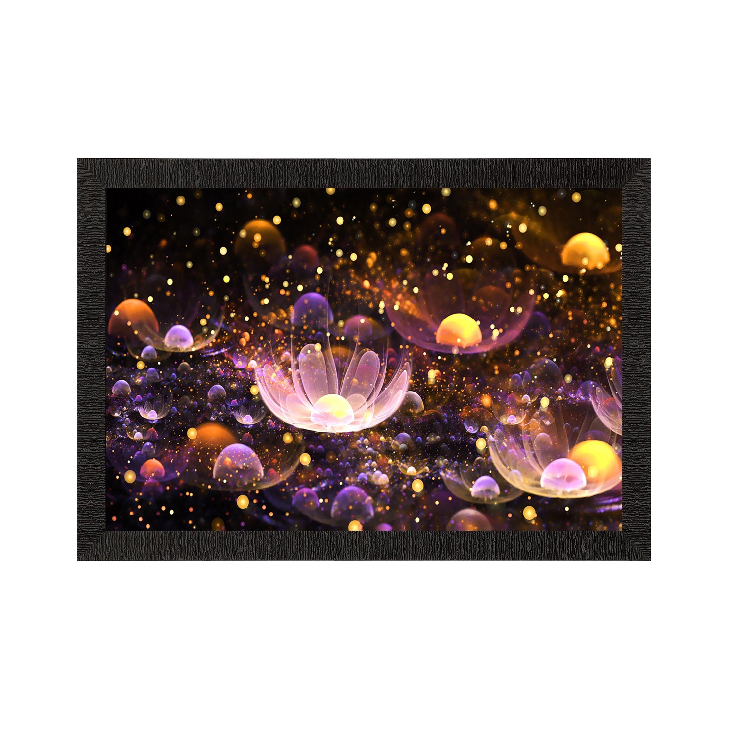 Glittering Floral Satin Matt Texture UV Art Painting