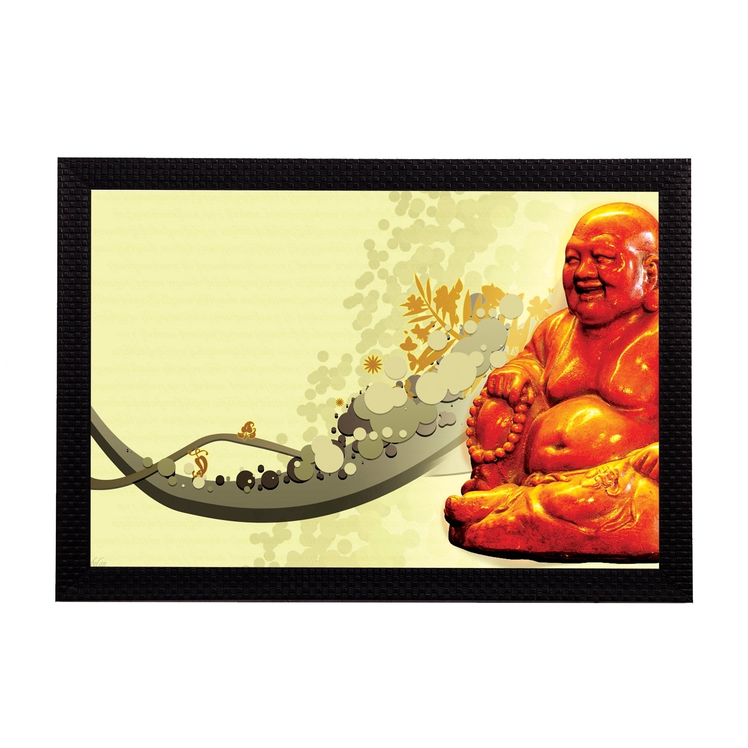 Laughing Buddha Satin Matt Texture UV Art Painting