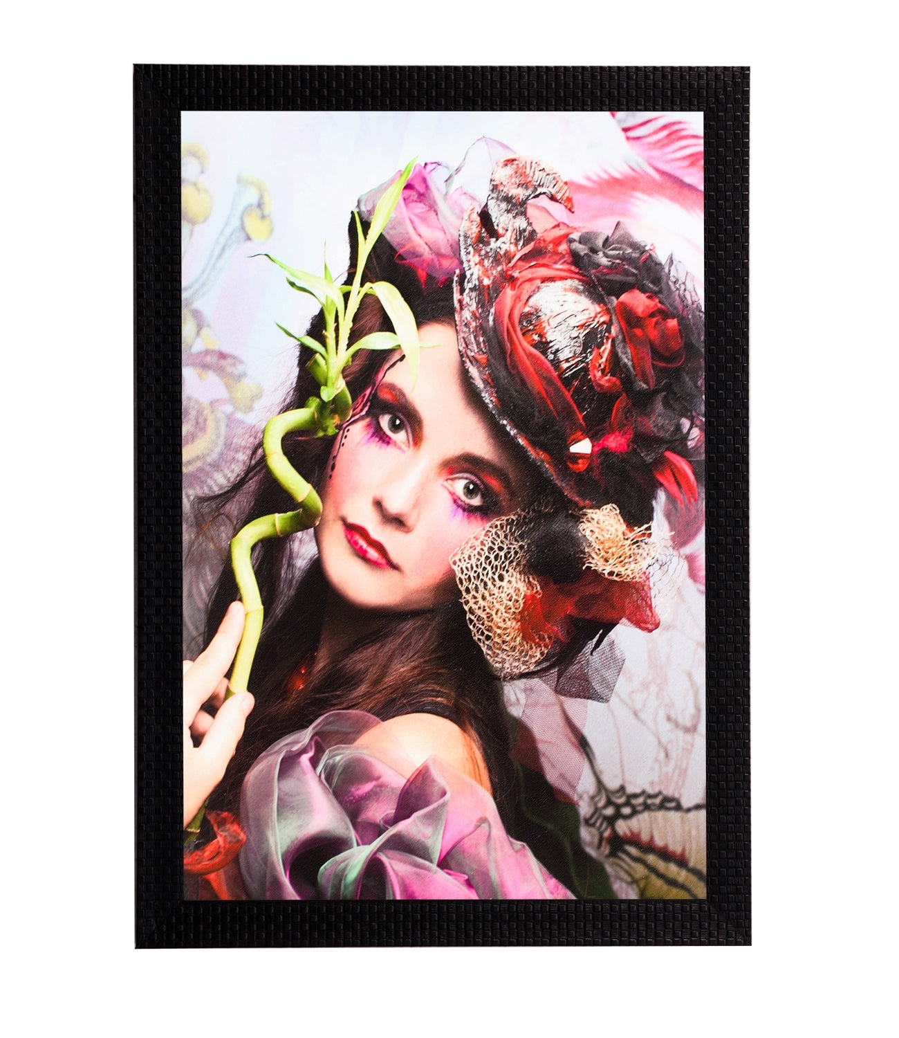 Abstract Girl Satin Matt Texture UV Art Painting