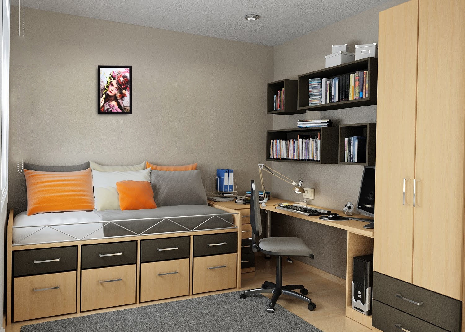 Abstract Girl Satin Matt Texture UV Art Painting 1