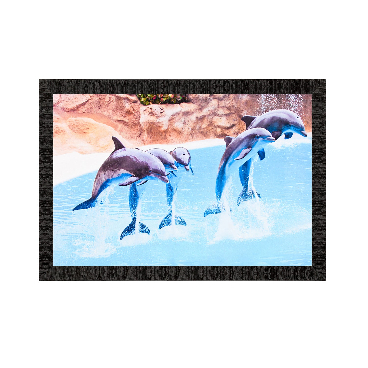 Dolphins Satin Matt Texture UV Art Painting