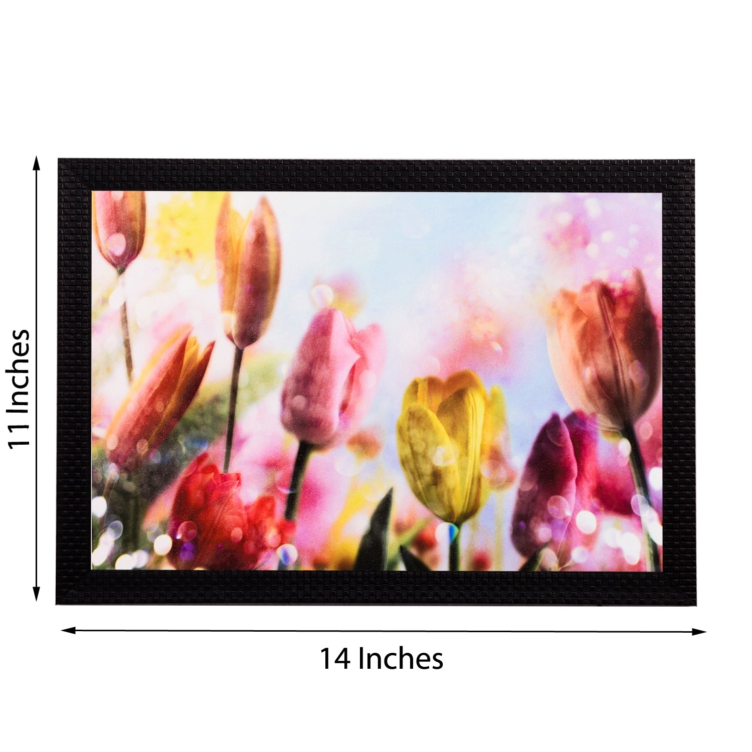 Drops On Flowers Satin Matt Texture UV Art Painting 2