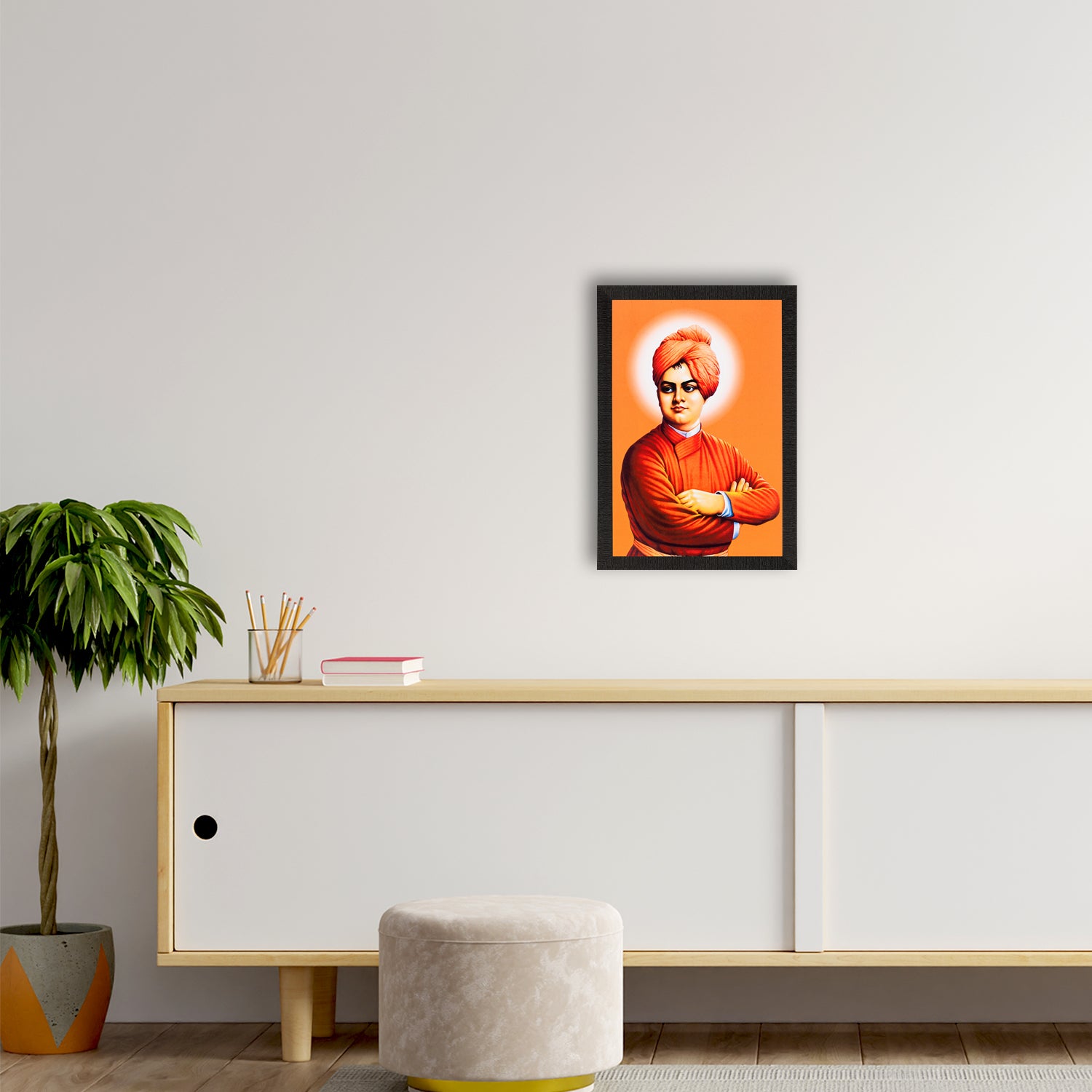 Swami Vivekananda Satin Matt Texture UV Art Painting 2