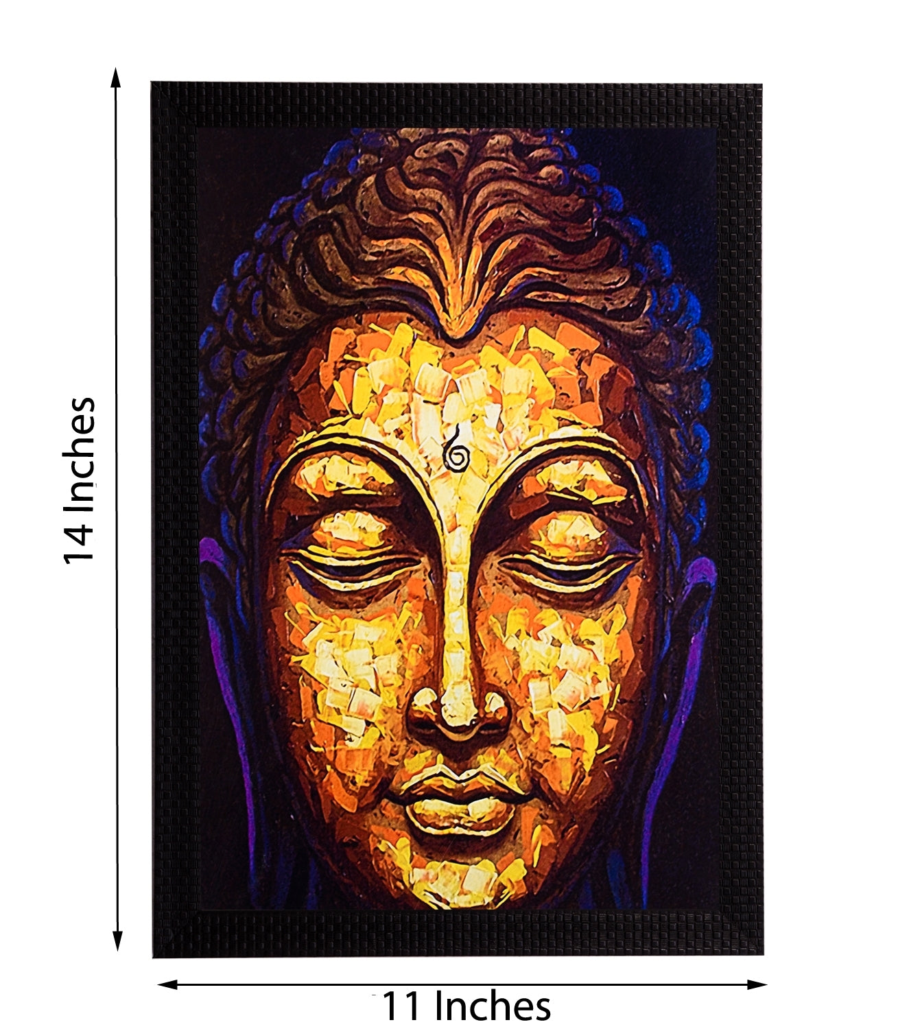 Golden Lord Buddha Satin Matt Texture UV Art Painting 2