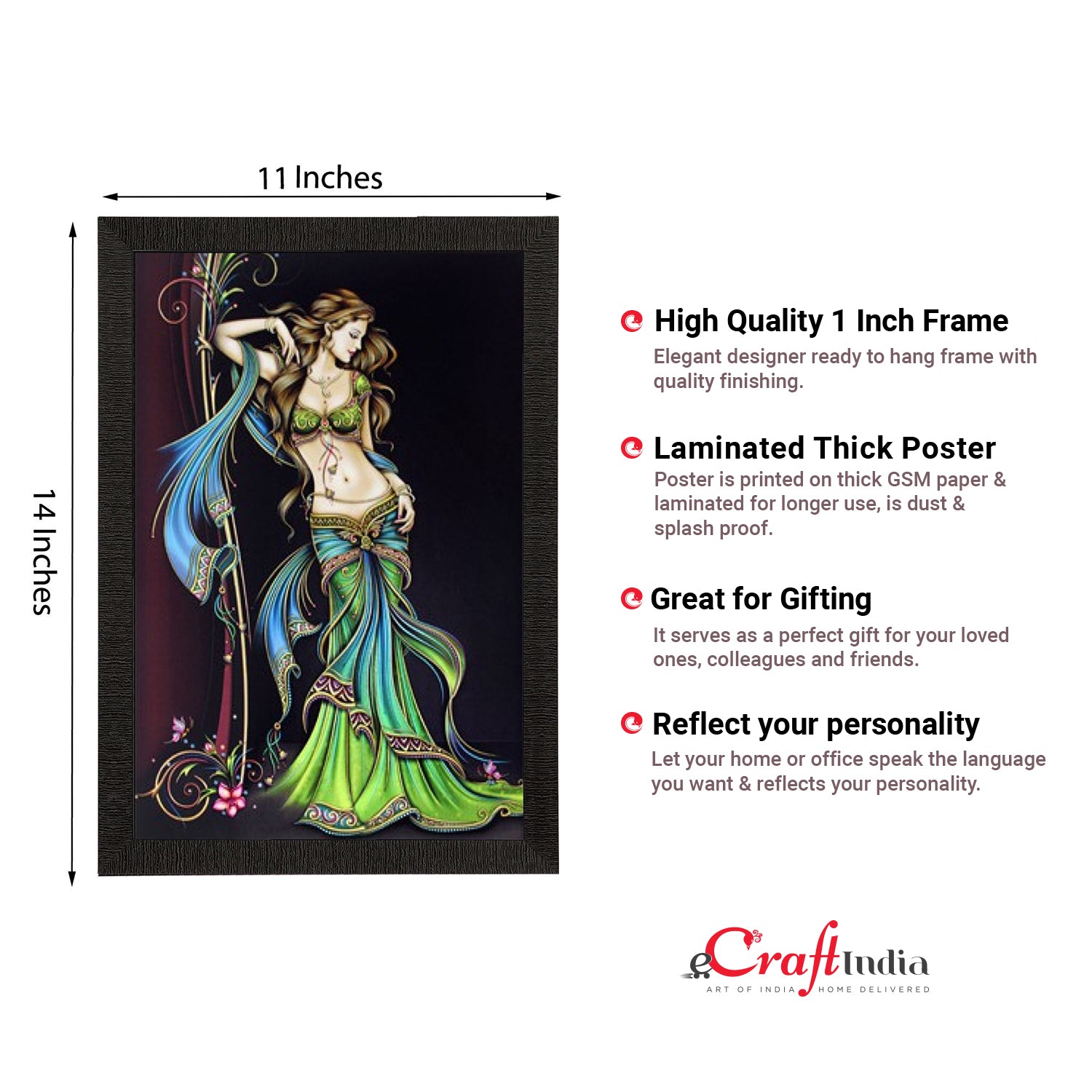 Standing Lady Theme Satin Matt Texture UV Art Painting 2