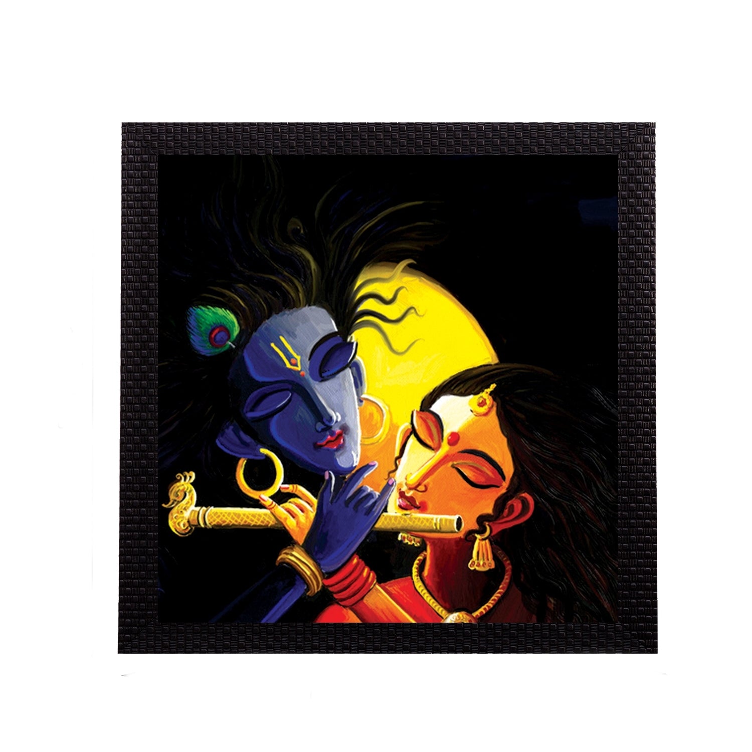 Supreme Lord Krishna Radha Satin Matt Texture UV Art Painting