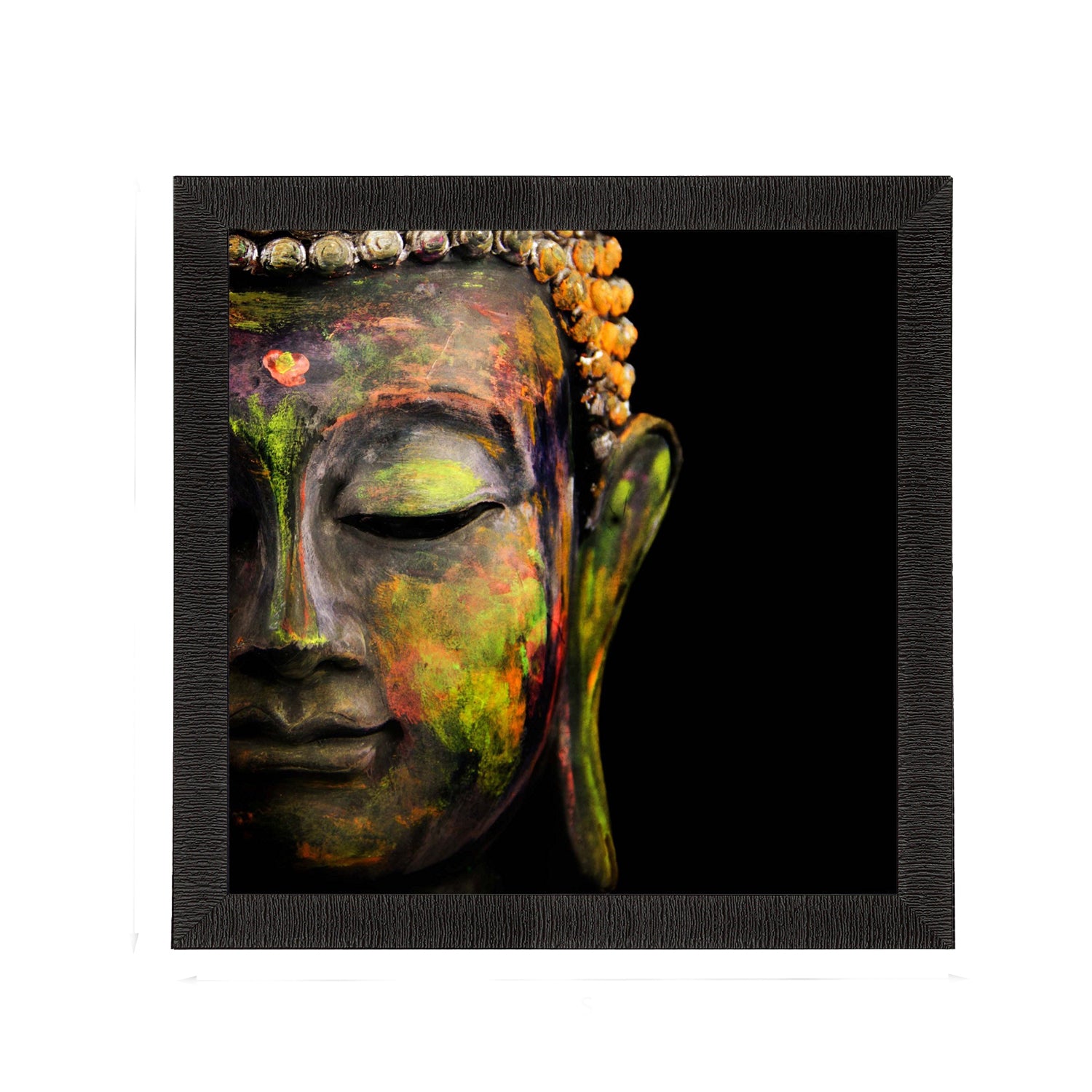 Enlightening Lord Buddha Face Painting Digital Printed Religious Wall Art