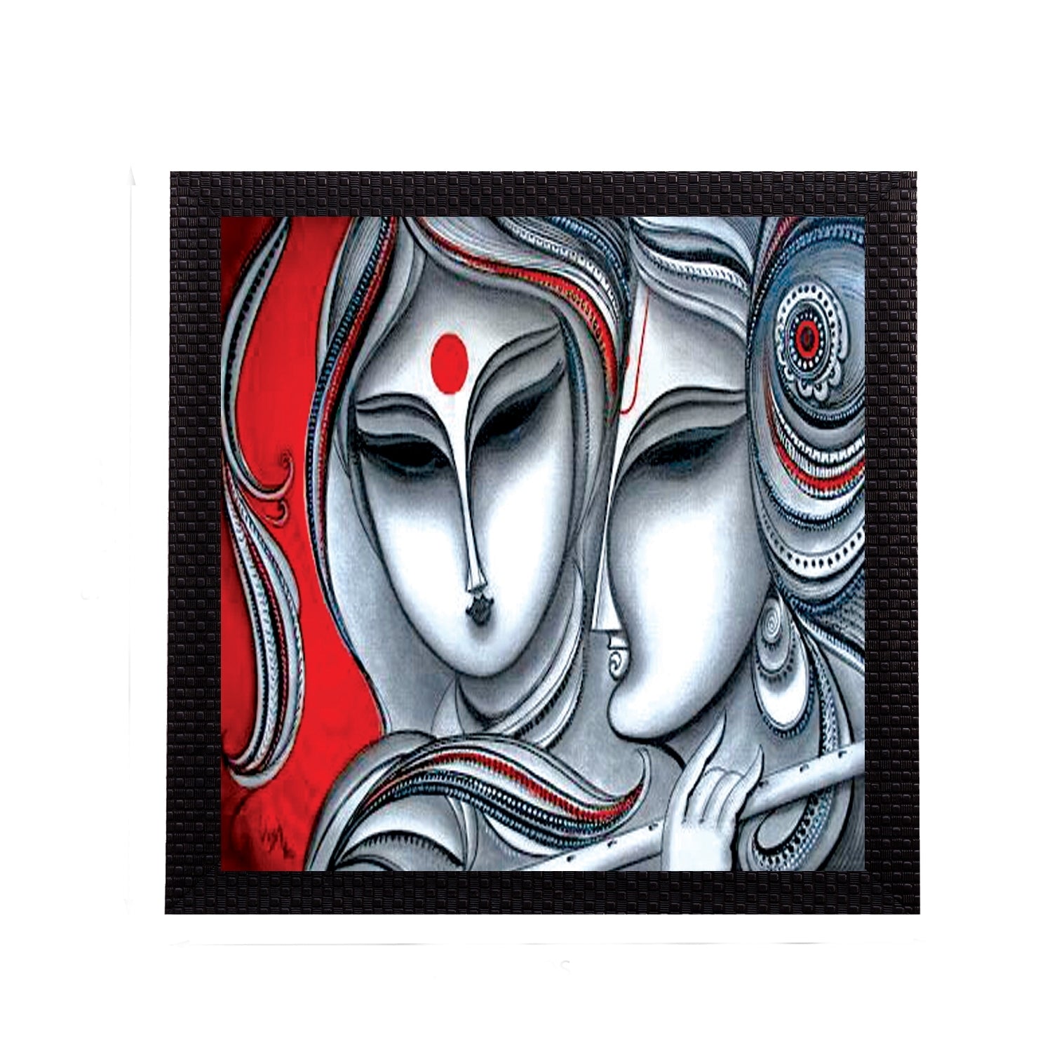 Divine Radha Krishna Satin Matt Texture UV Art Painting