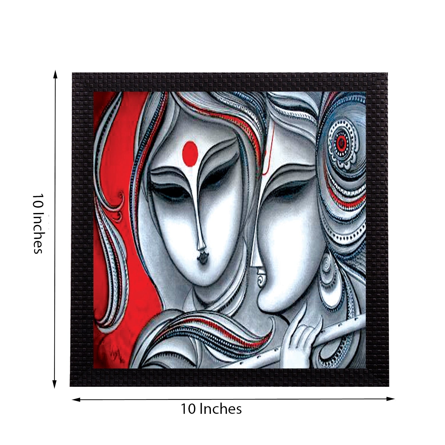 Divine Radha Krishna Satin Matt Texture UV Art Painting 1
