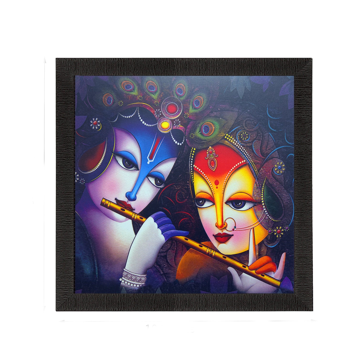 Lord Radha Krishna Painting Digital Printed Religious Wall Art