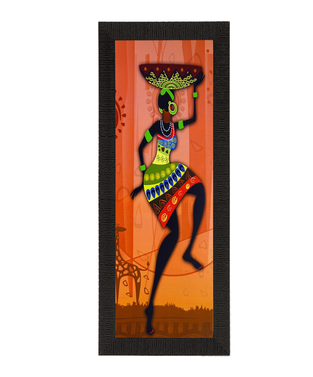 Colorful Tribal Woman Satin Matt Texture UV Art Painting