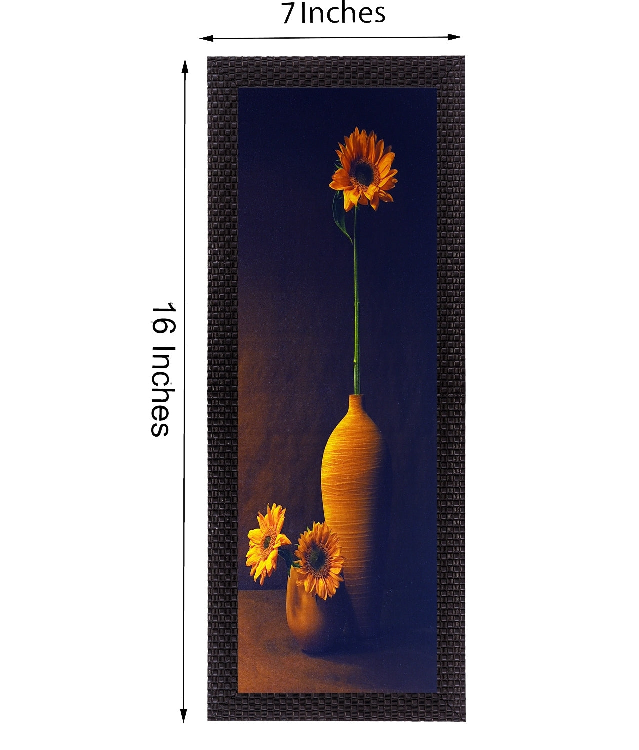 Vase With Flower Satin Matt Texture UV Art Painting 1