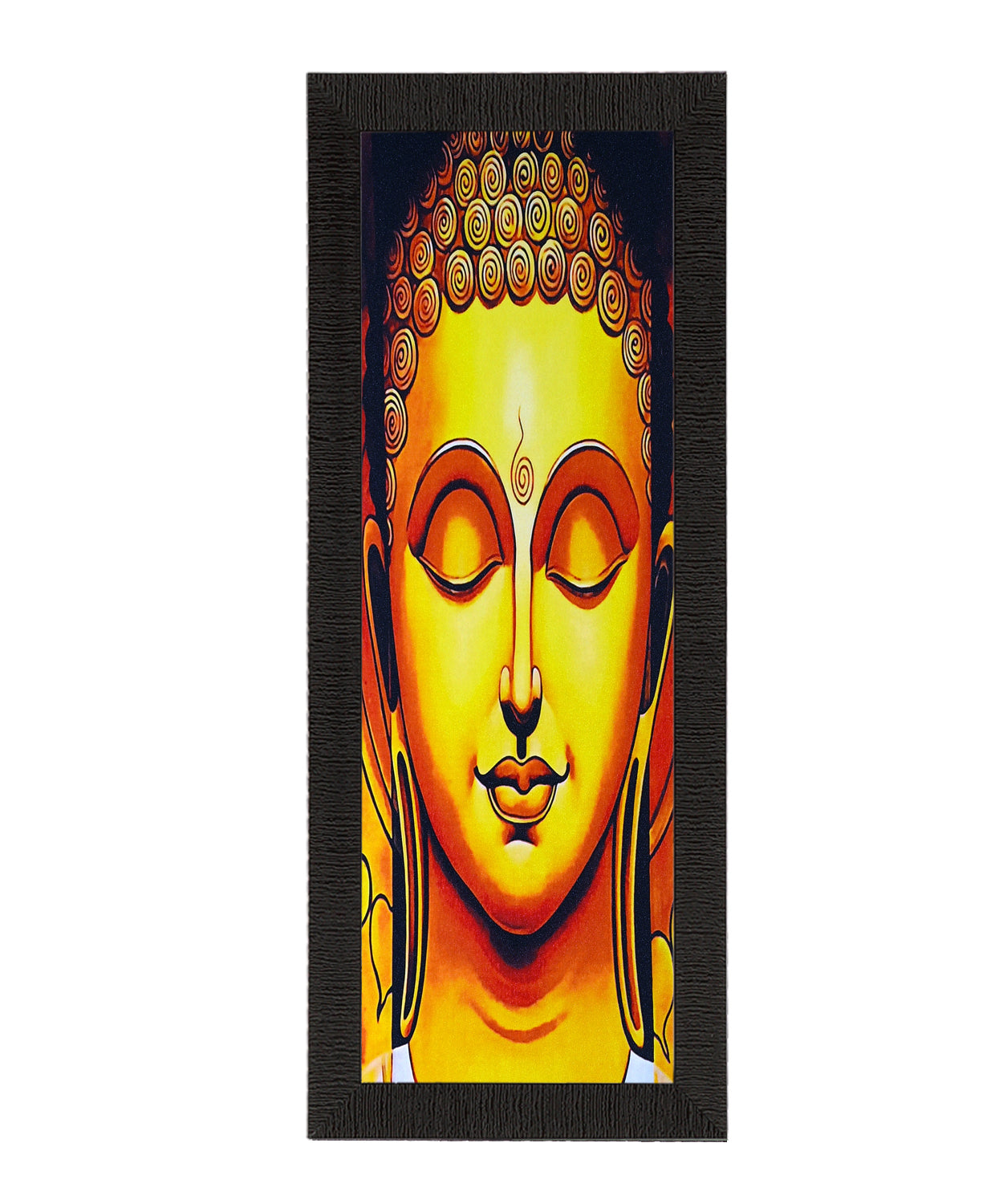 Enlightening Lord Buddha Painting Digital Printed Religious Wall Art