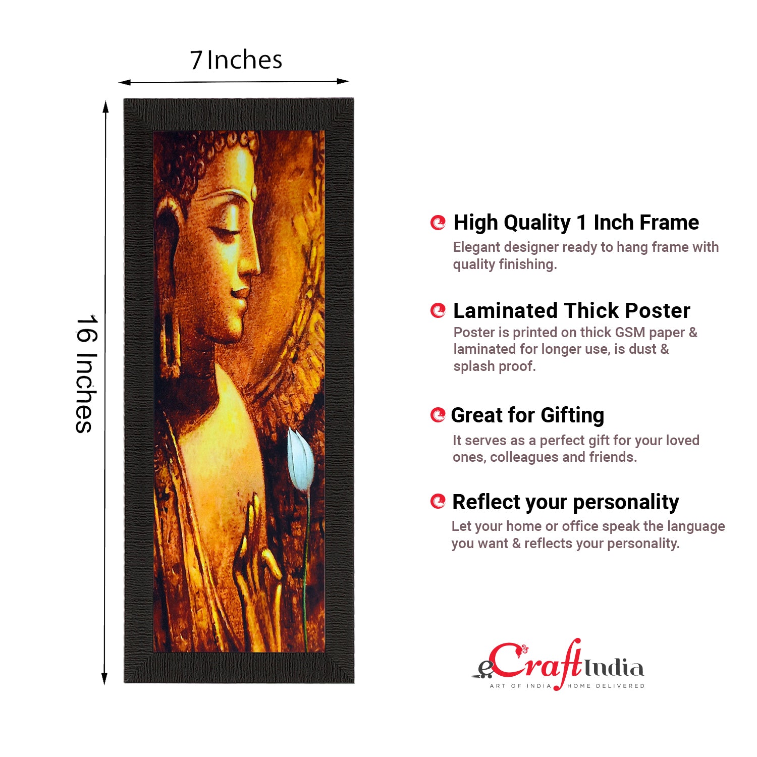 Lord Buddha Painting Digital Printed Religious Wall Art 2