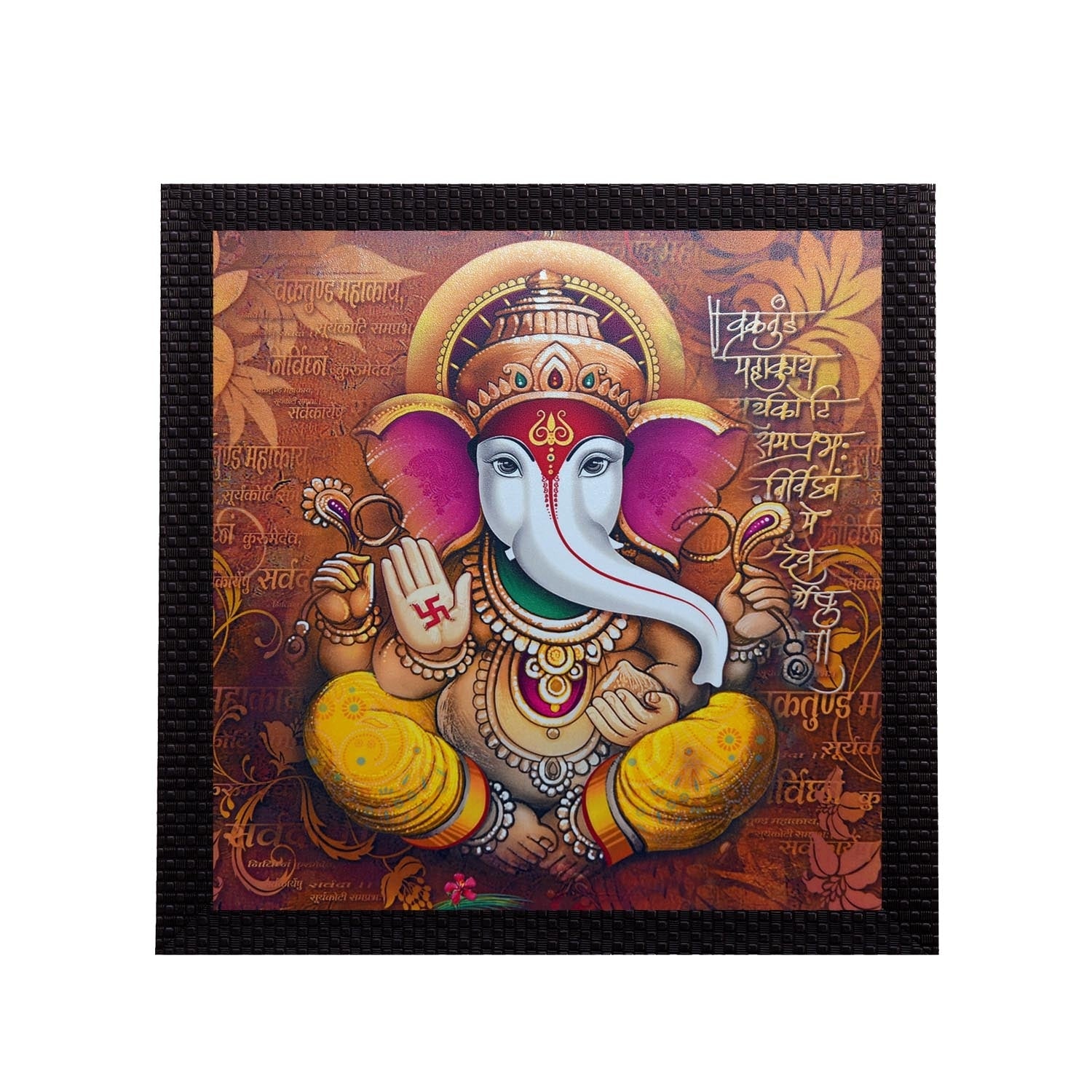 Almighty Lord Ganesha Satin Matt Texture UV Art Painting