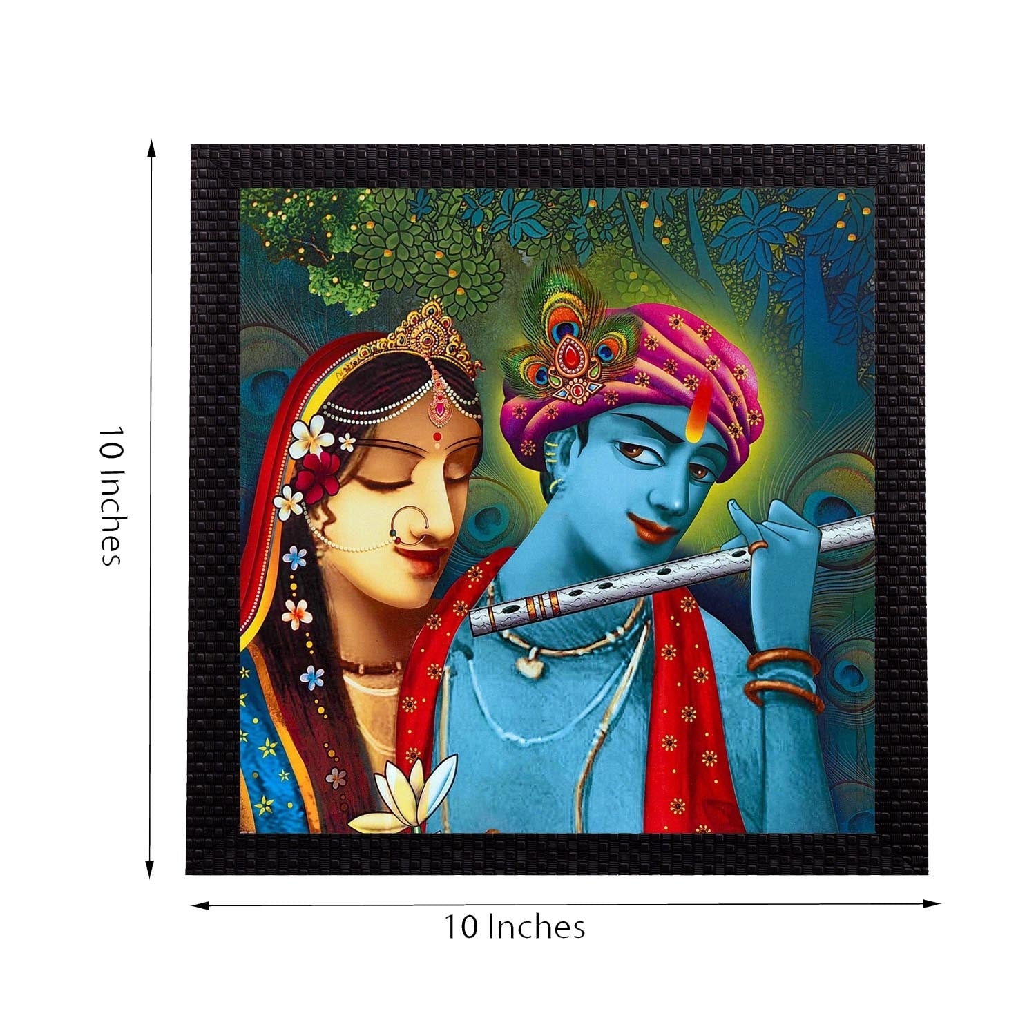 Radha Krishna Satin Matt Texture UV Art Painting 1