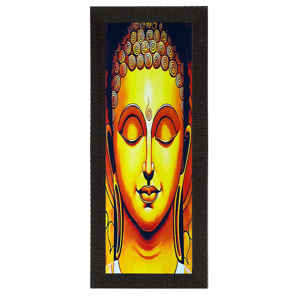 Meditating Lord Buddha Face Painting Digital Printed Religious Wall Art