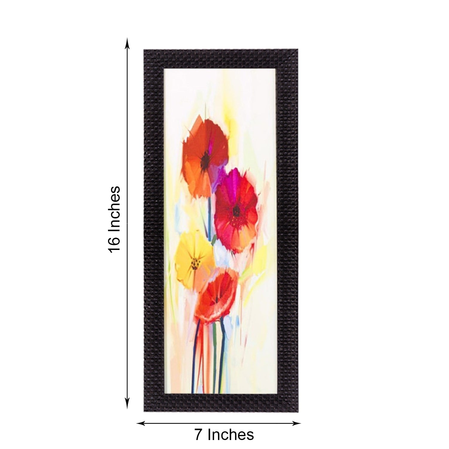Abstract Colorful Flowers Satin Matt Texture UV Art Painting 1