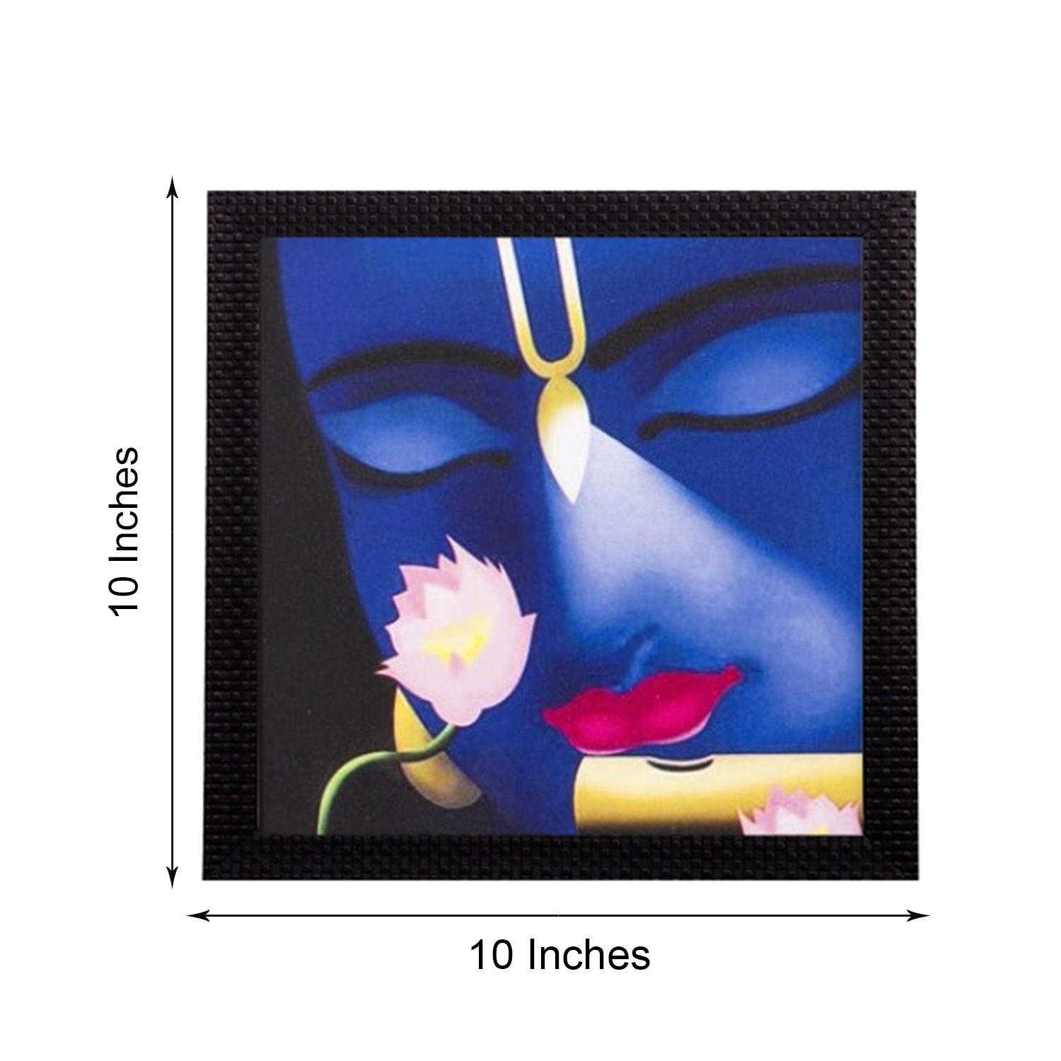 Face Of Lord Krishna Satin Matt Texture UV Art Painting 1