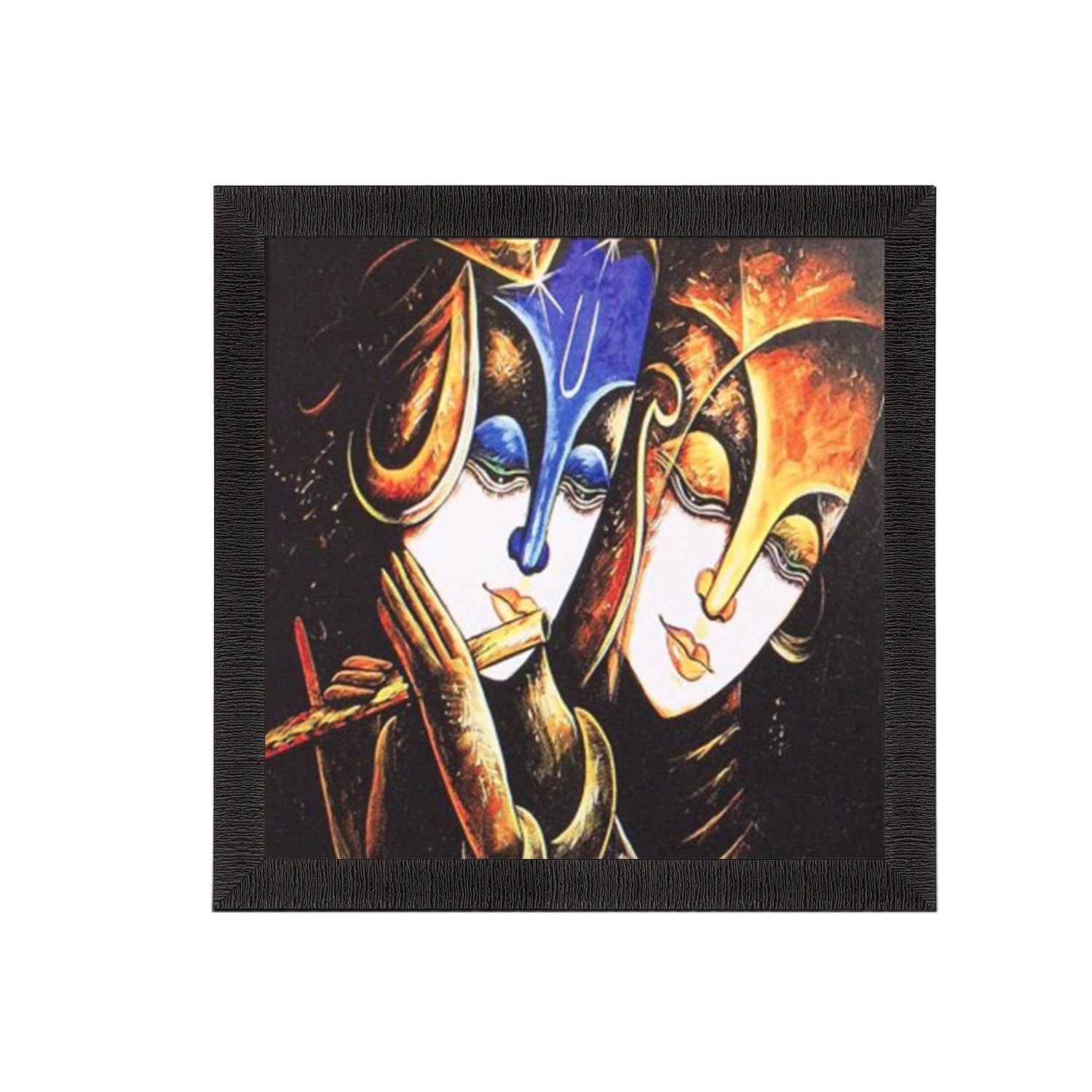 Lord Krishna With Radha Satin Matt Texture UV Art Painting