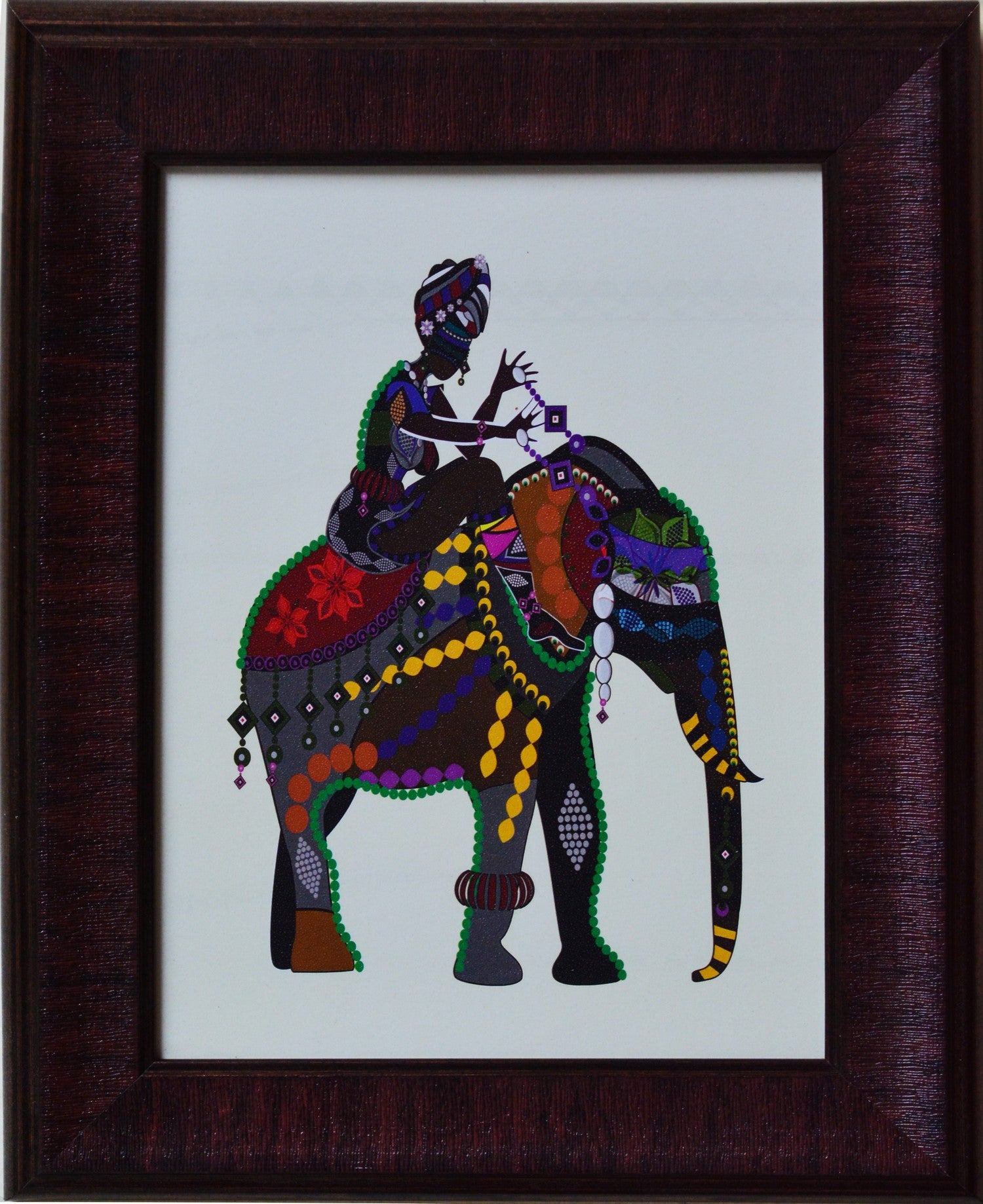 Elephant Theme Satin Matt Texture UV Art Painting