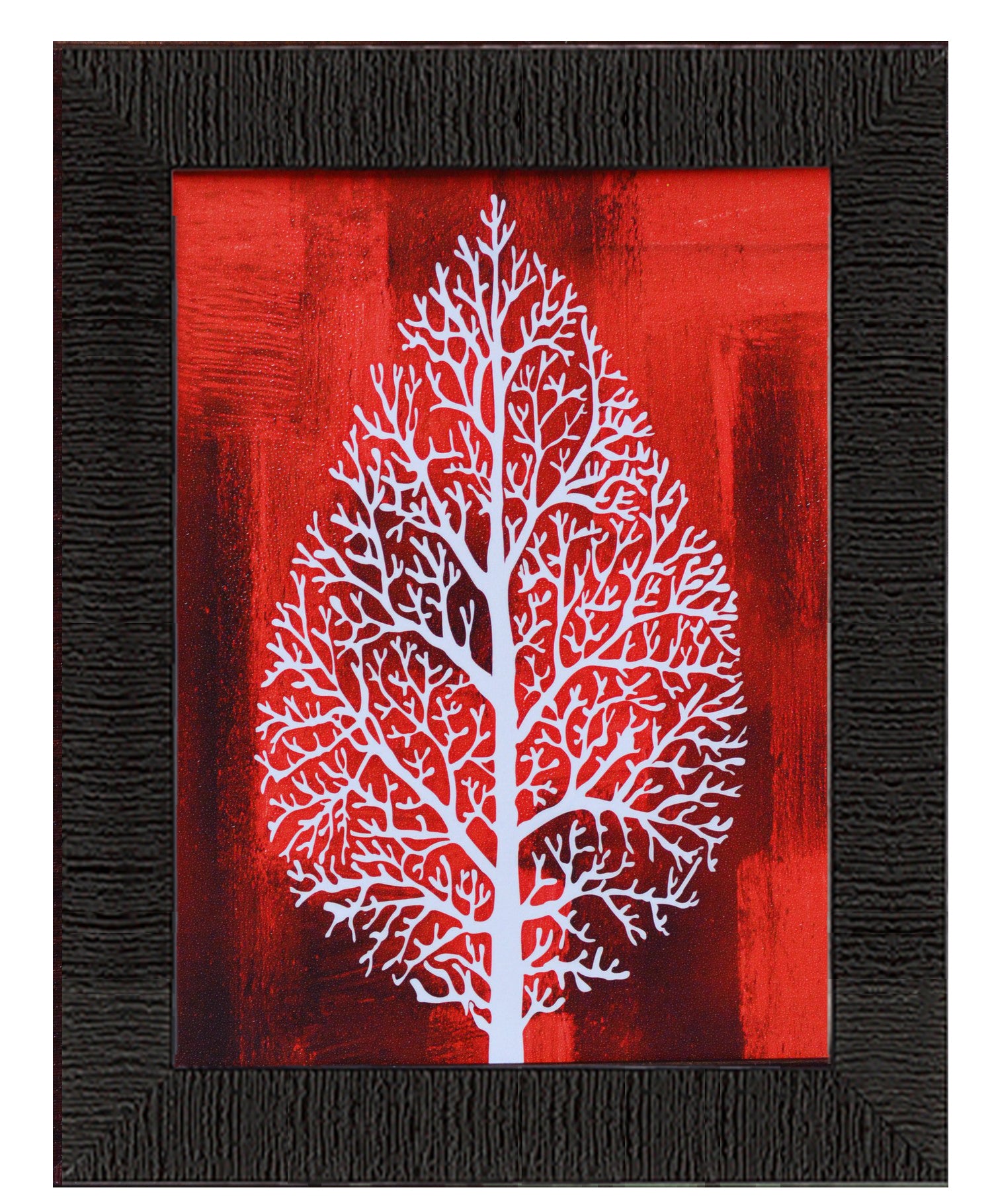 Decorative Leaf Satin Matt Texture UV Art Painting