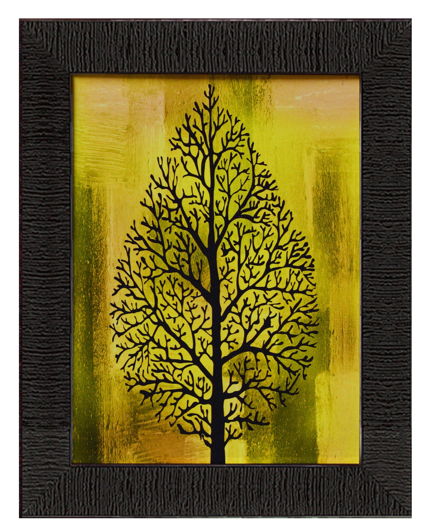 Decorative Leaf Satin Matt Texture UV Art Painting