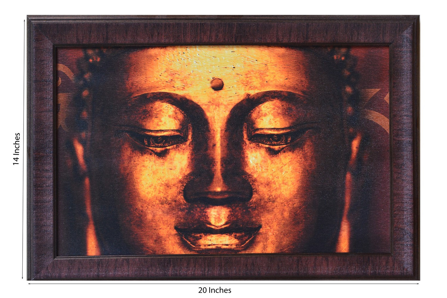 Meditating Buddha Head Satin Matt Texture UV Art Painting 2