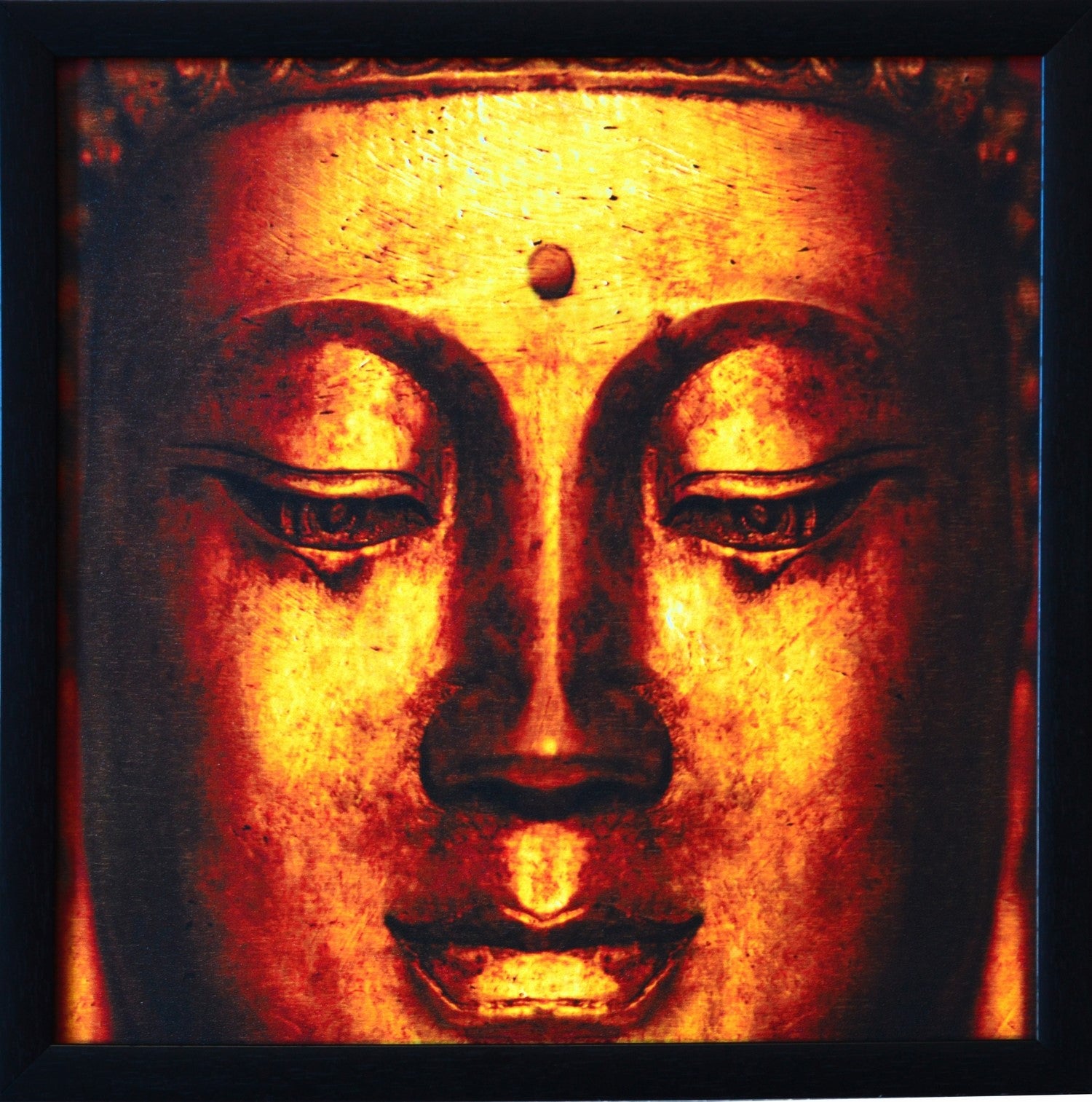 Meditating Buddha Design Satin Matt Texture UV Art Painting