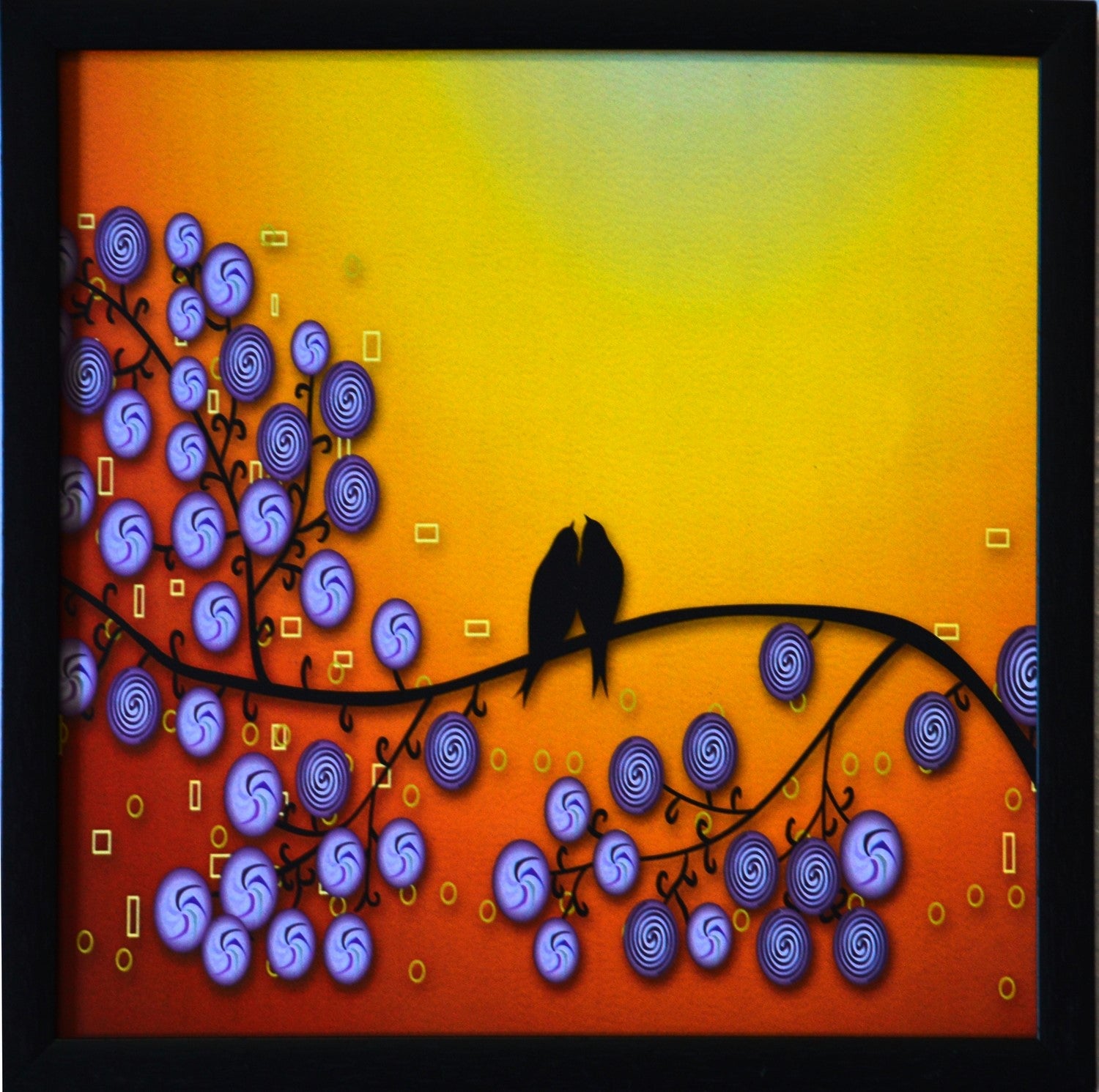 Floral Theme Satin Matt Texture UV Art Painting