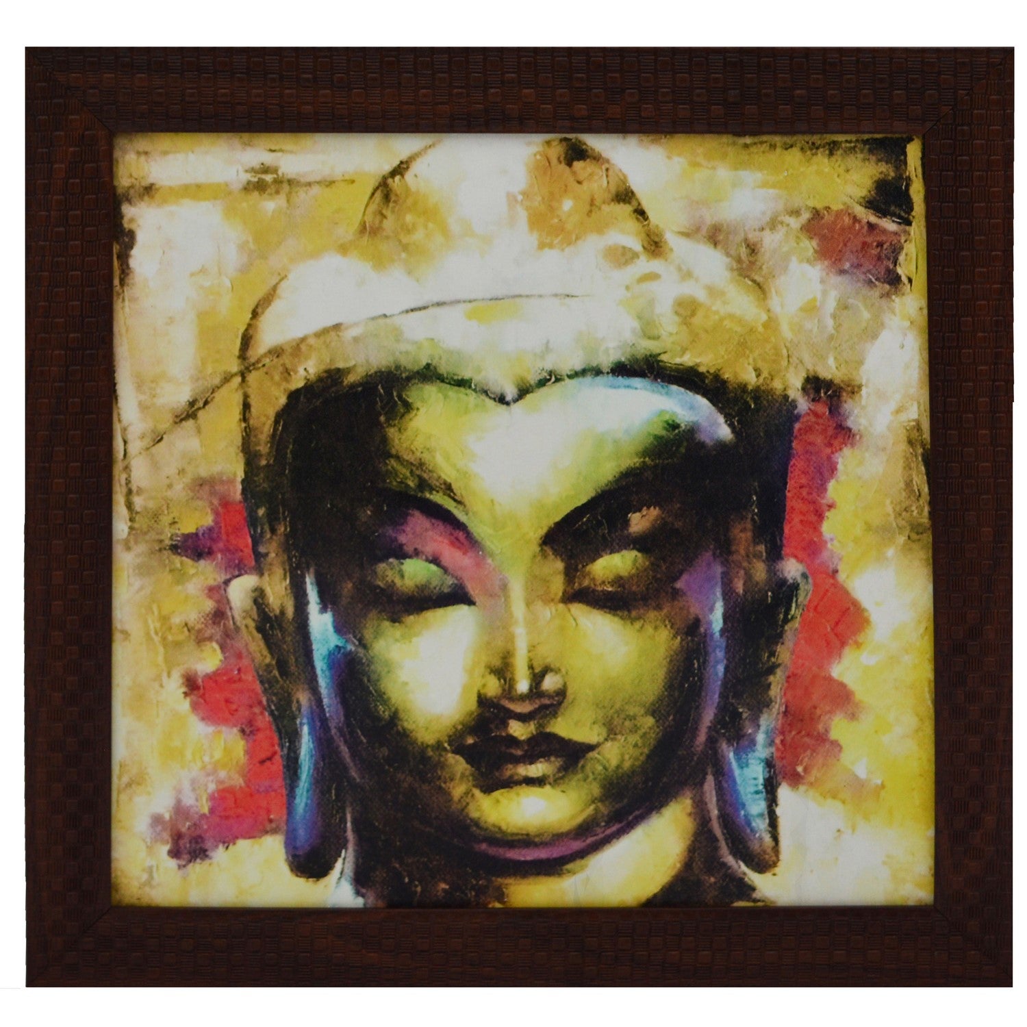 Spiritual Buddha Head Satin Matt Texture UV Art Painting