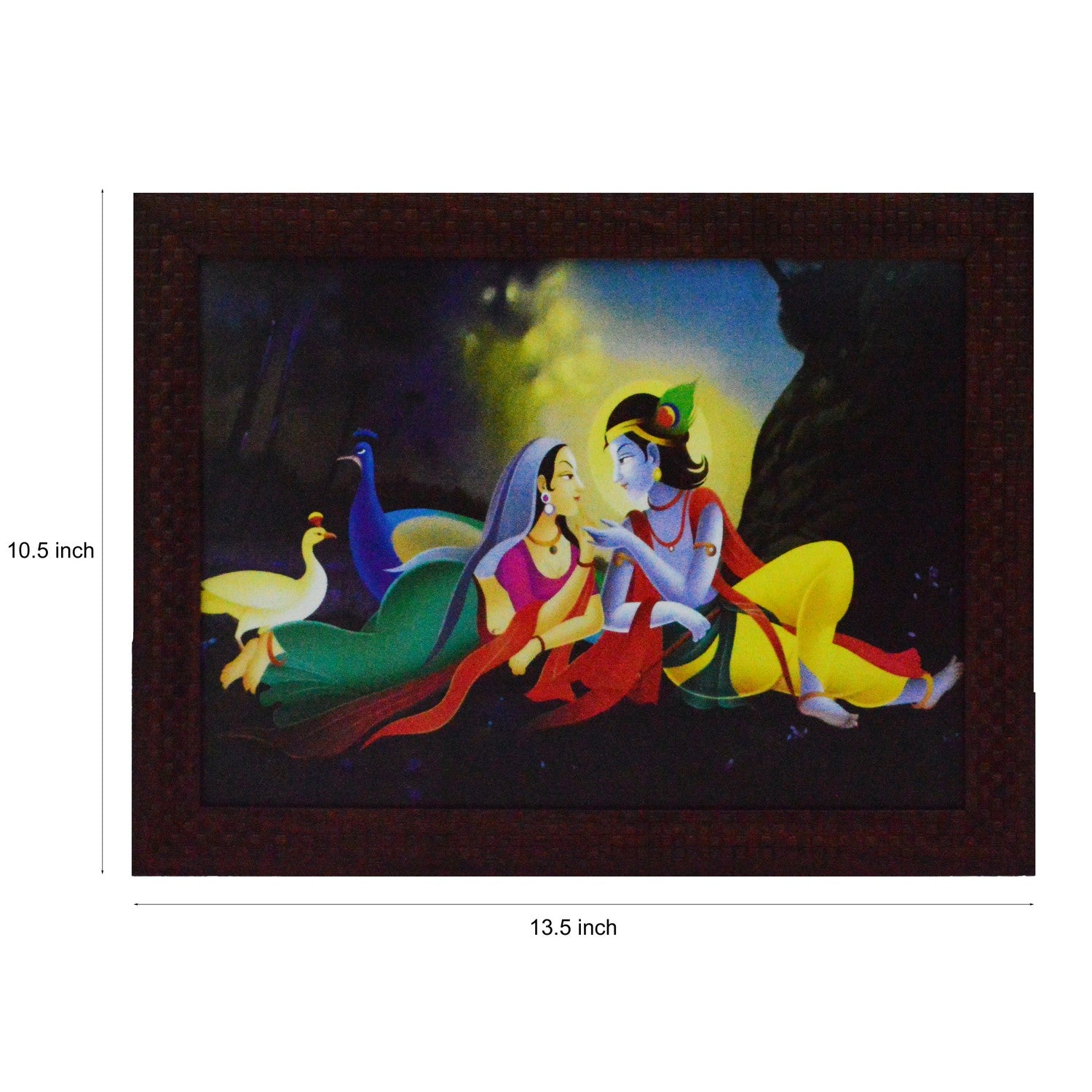 Radha Krishna Love Scene Satin Matt Texture UV Art Painting 2
