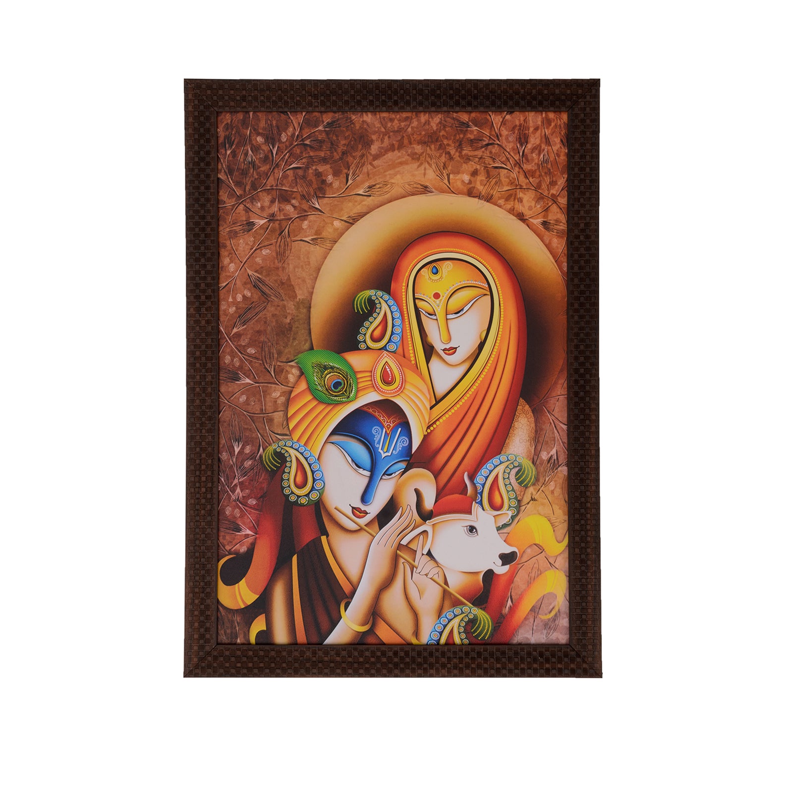 Radha Krishna with Calf Satin Matt Texture UV Art Painting