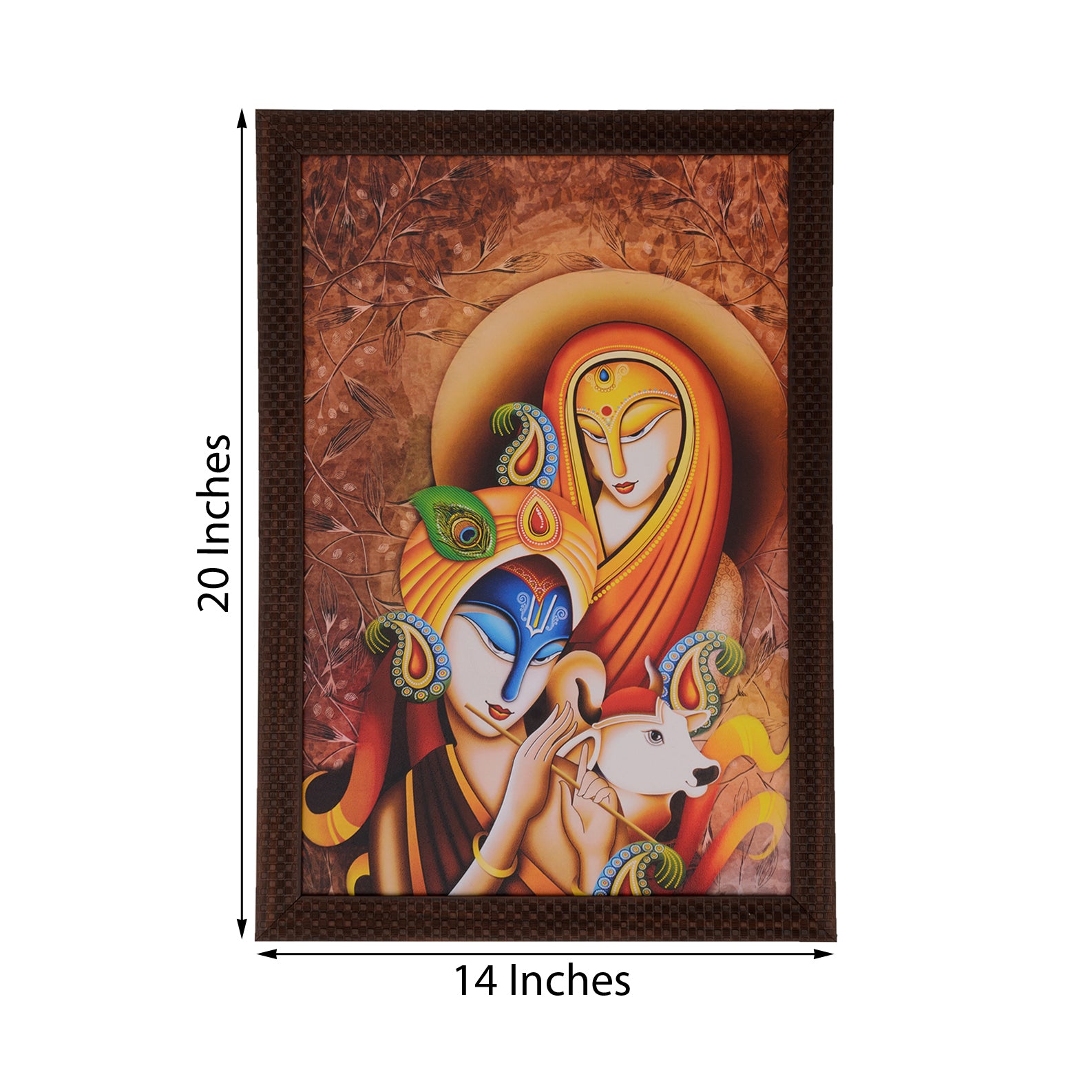 Radha Krishna with Calf Satin Matt Texture UV Art Painting 2