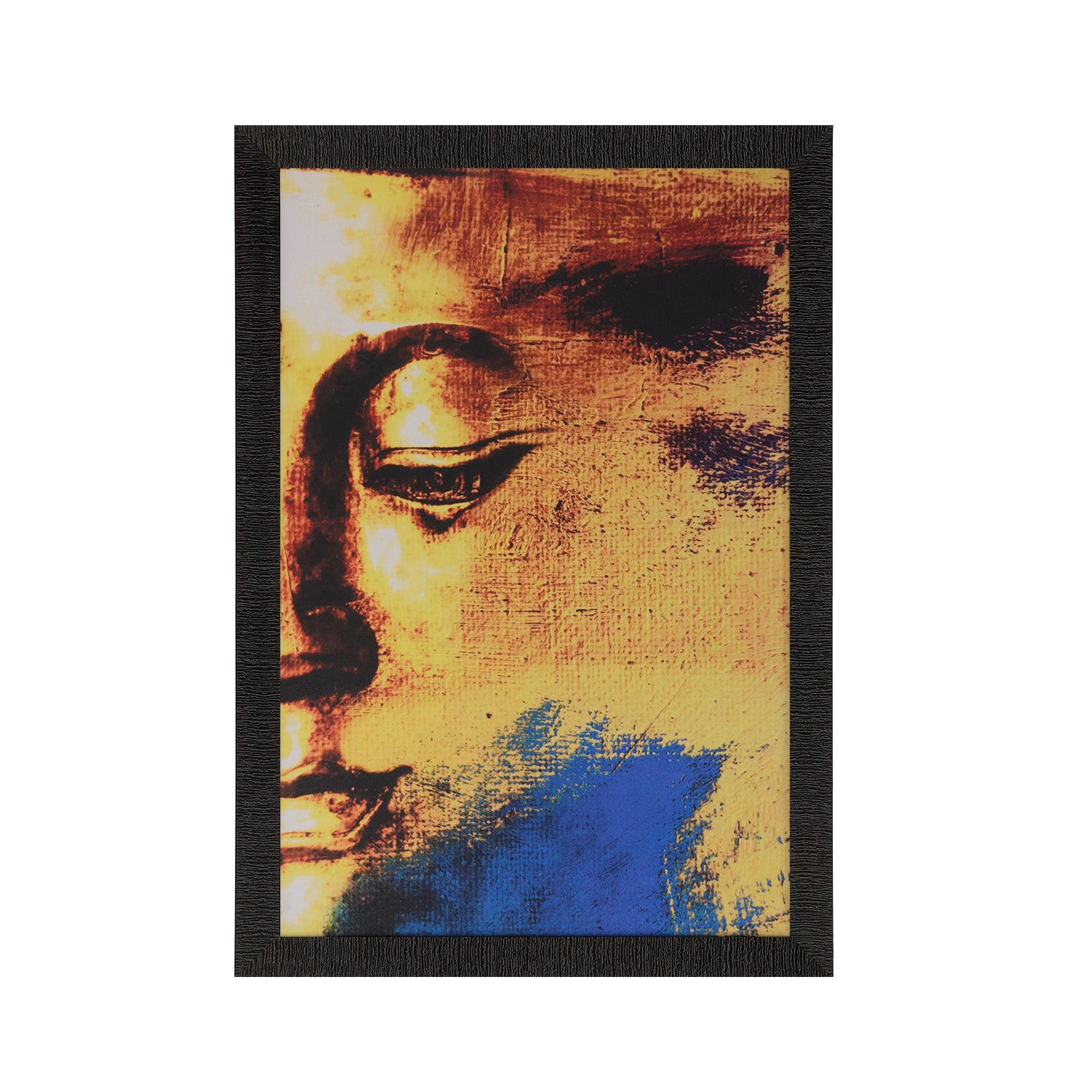 Lord Buddha Painting Digital Printed Abstract Religious Wall Art