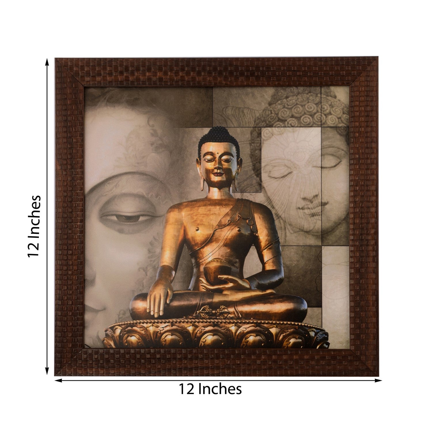 Meditating Buddha Satin Matt Texture UV Art Painting 2