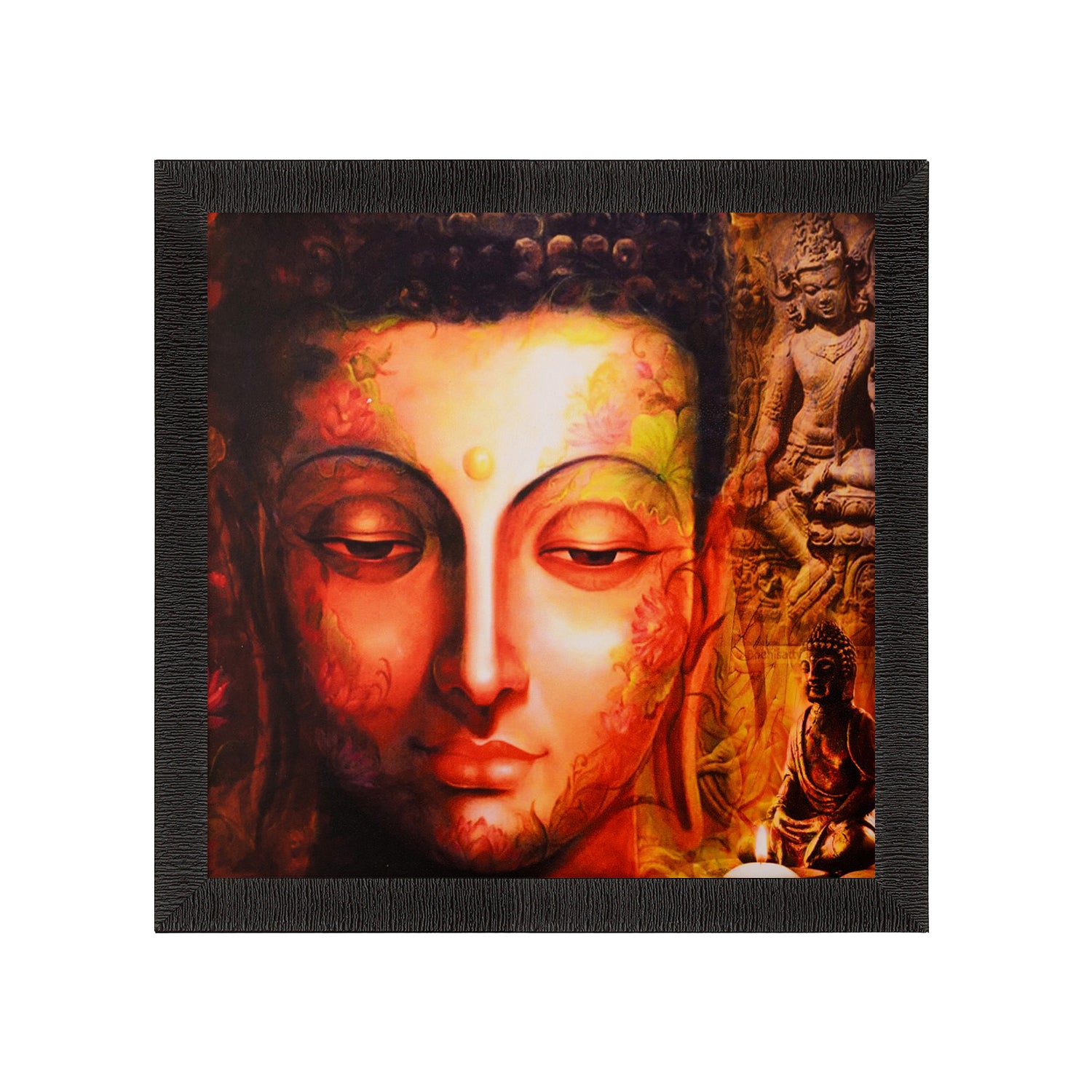 Peaceful Buddha Painting Digital Printed Religious Wall Art