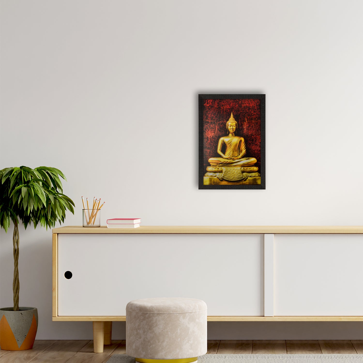 Spiritual Buddha Satin Matt Texture UV Art Painting 2