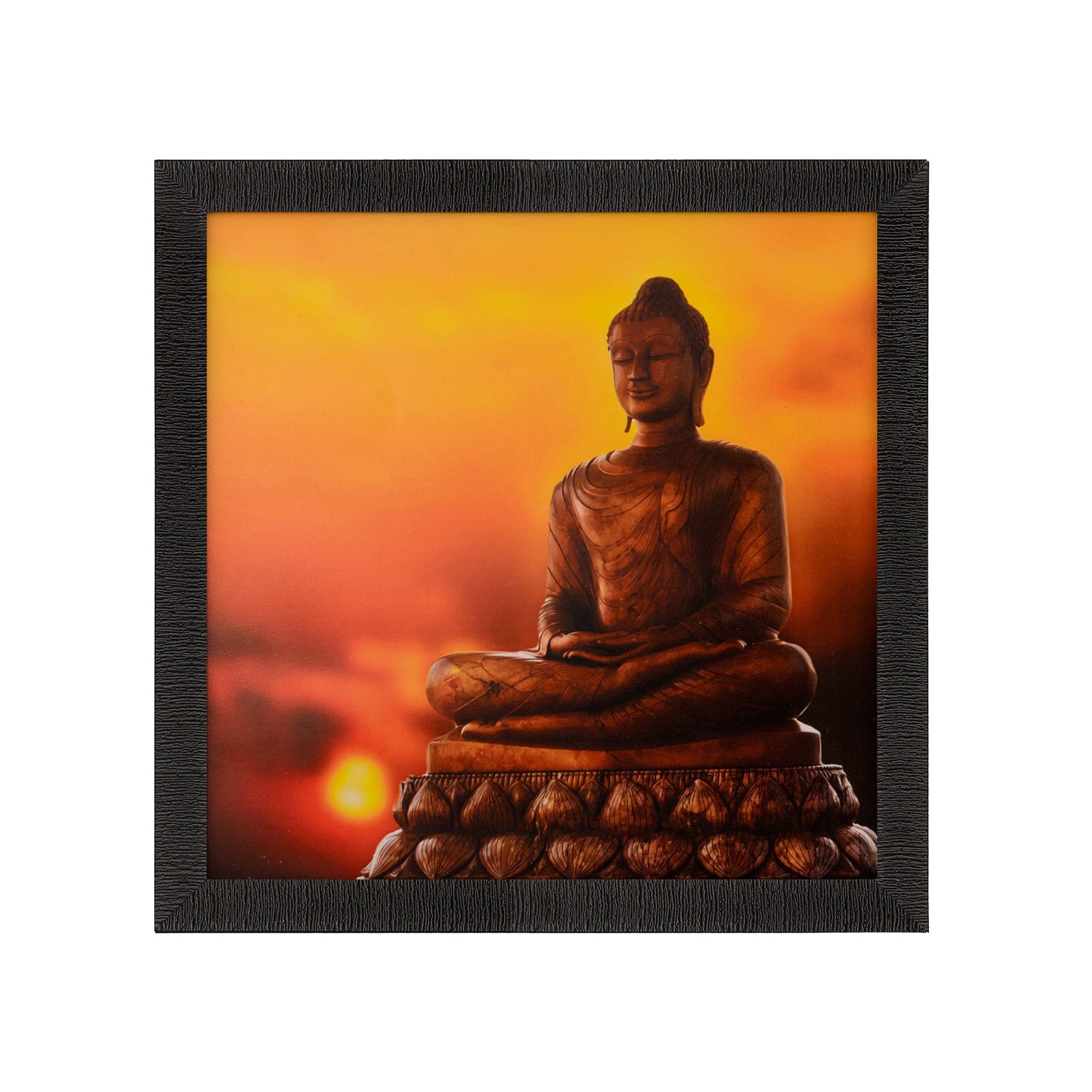 Meditating Buddha Painting Digital Printed Religious Wall Art