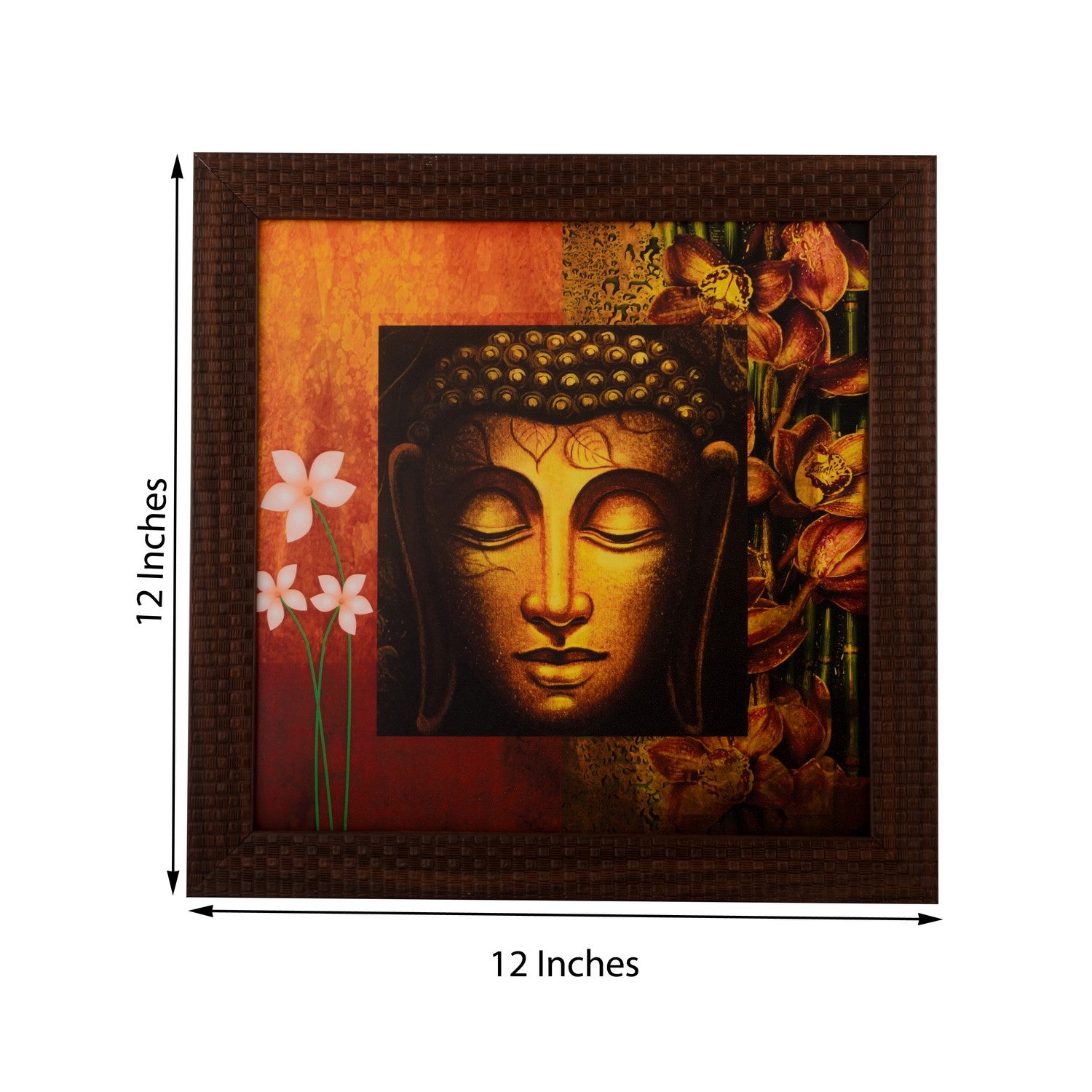 Meditating Buddha Head Satin Matt Texture UV Art Painting 2