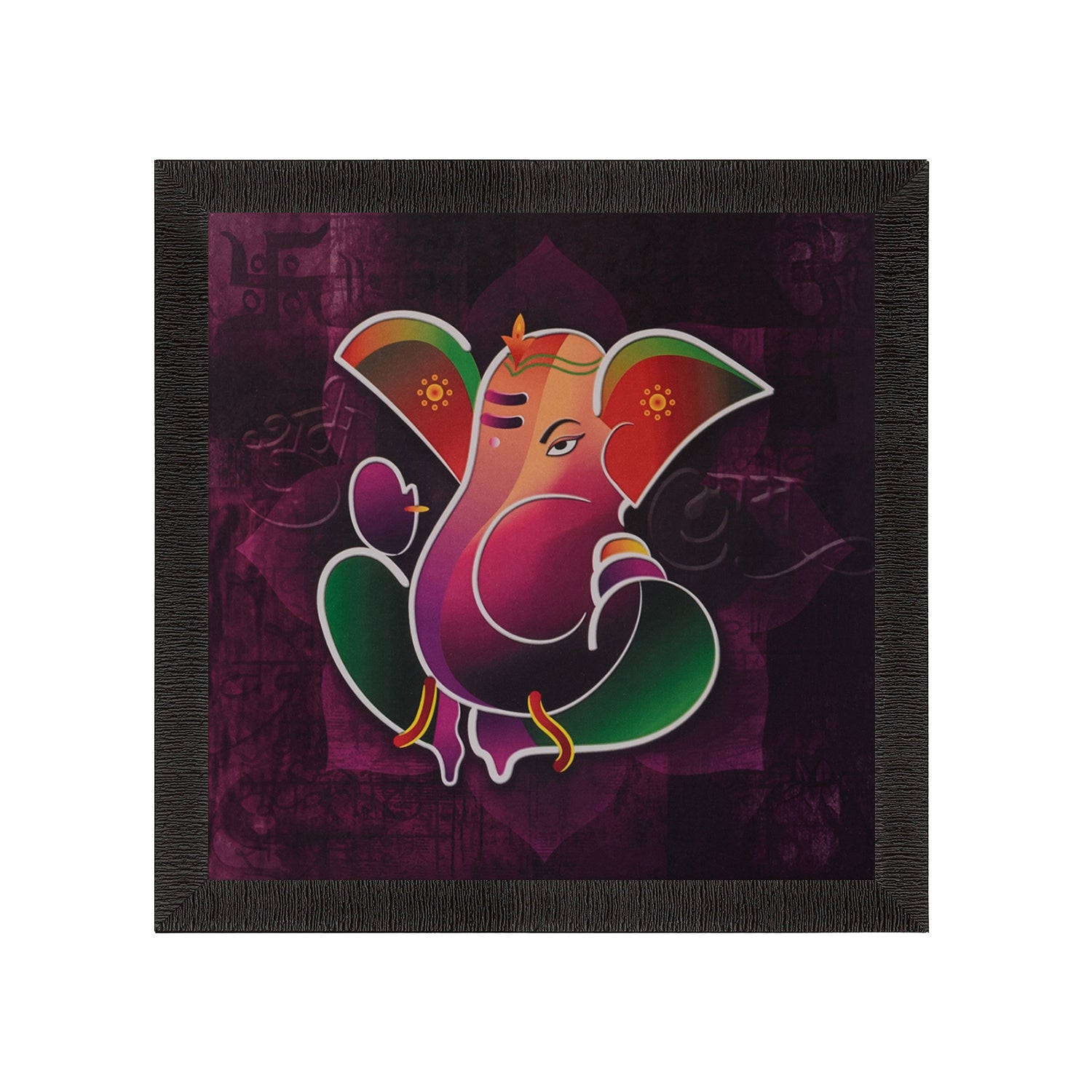 Colorful Lord Ganesha Satin Matt Texture UV Art Painting