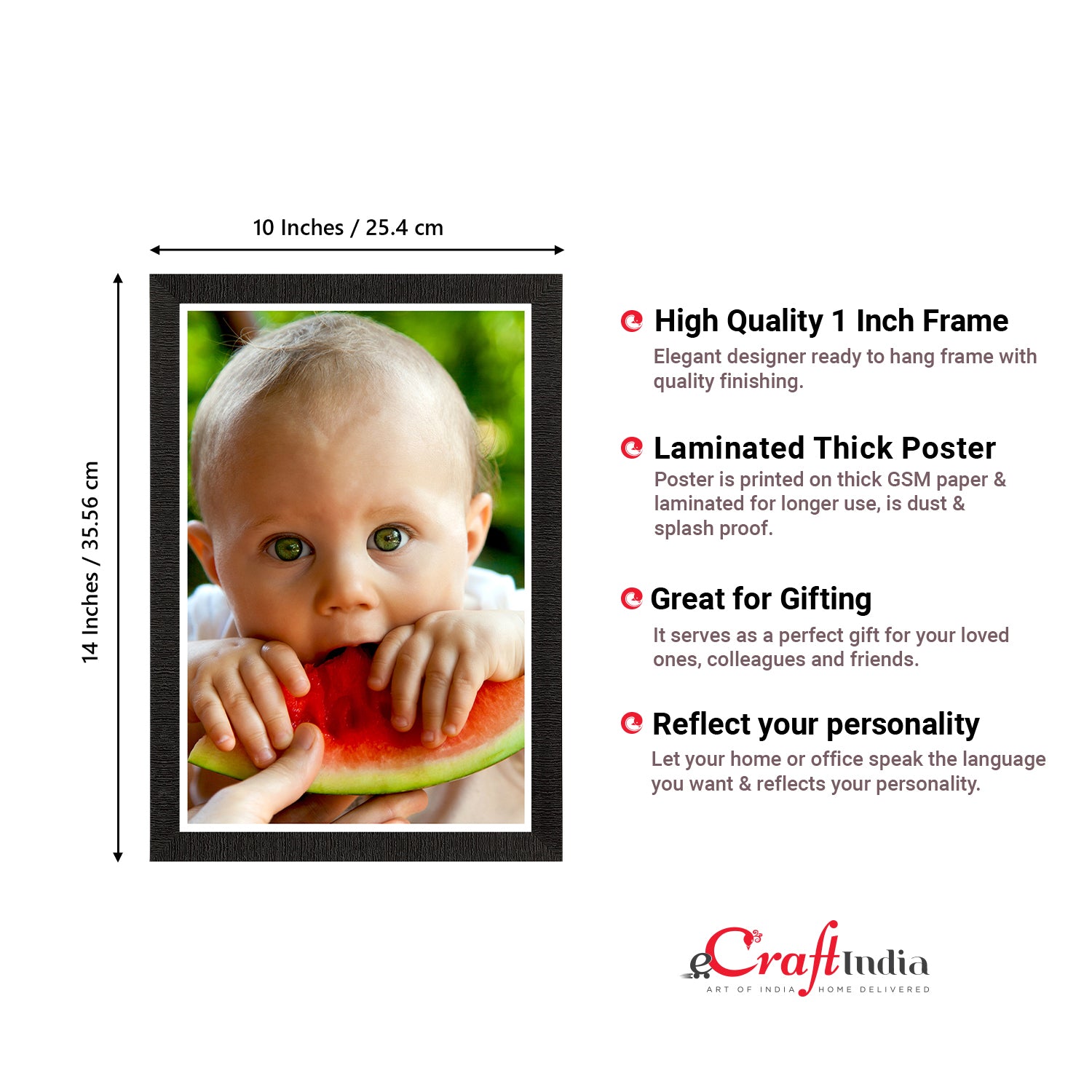 Cute Baby Eating Watermelon Painting Digital Printed Wall Art 3