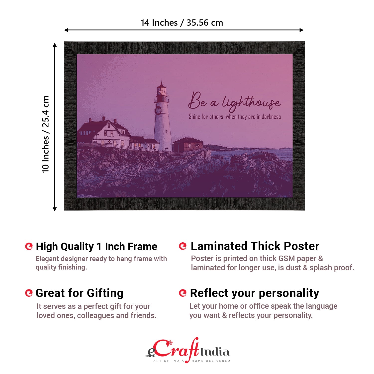 Seaside Lighthouse Scenic View Satin Matt Texture UV Art Painting 3