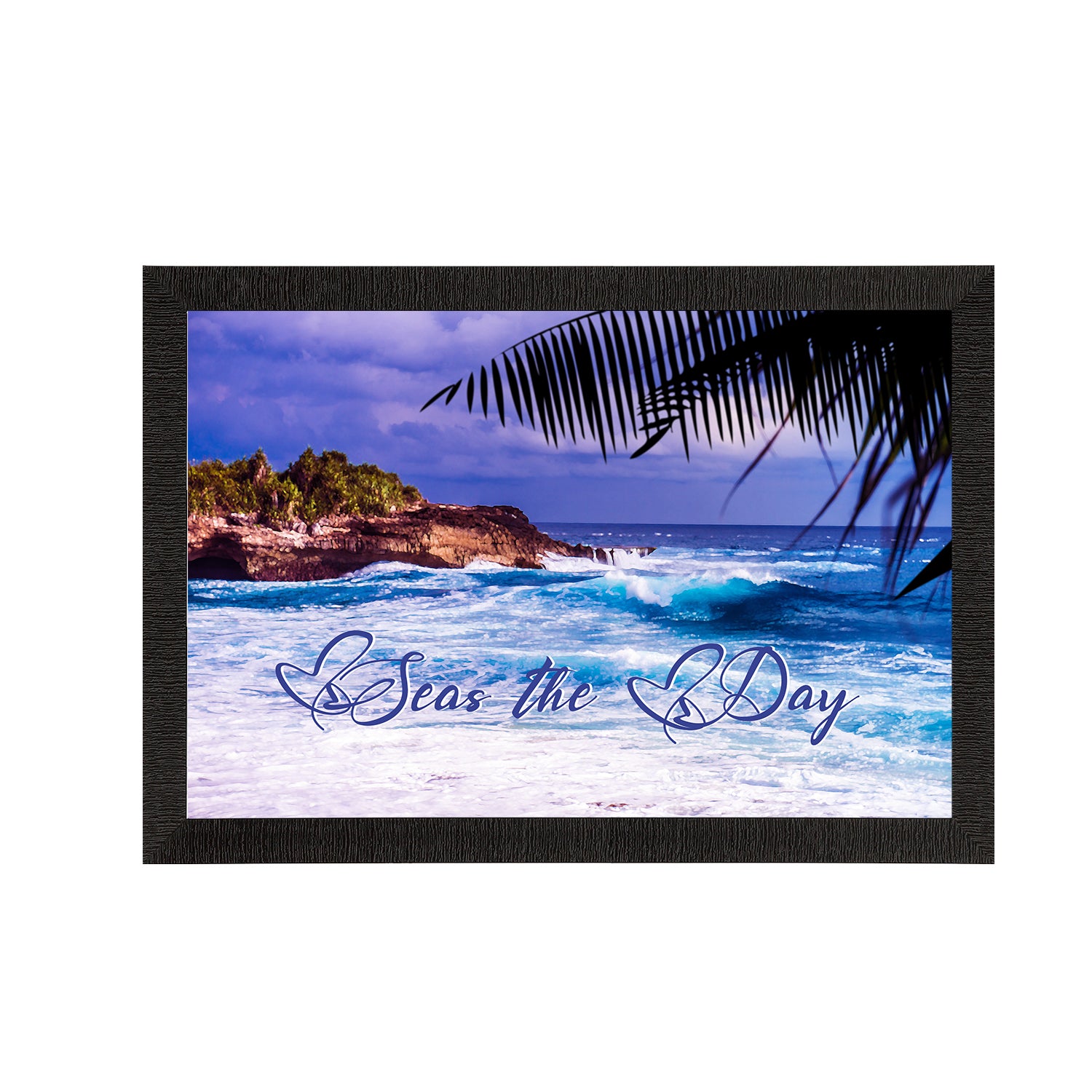 "Seas the Day" Alluring Sea Waves View Satin Matt Texture UV Art Painting