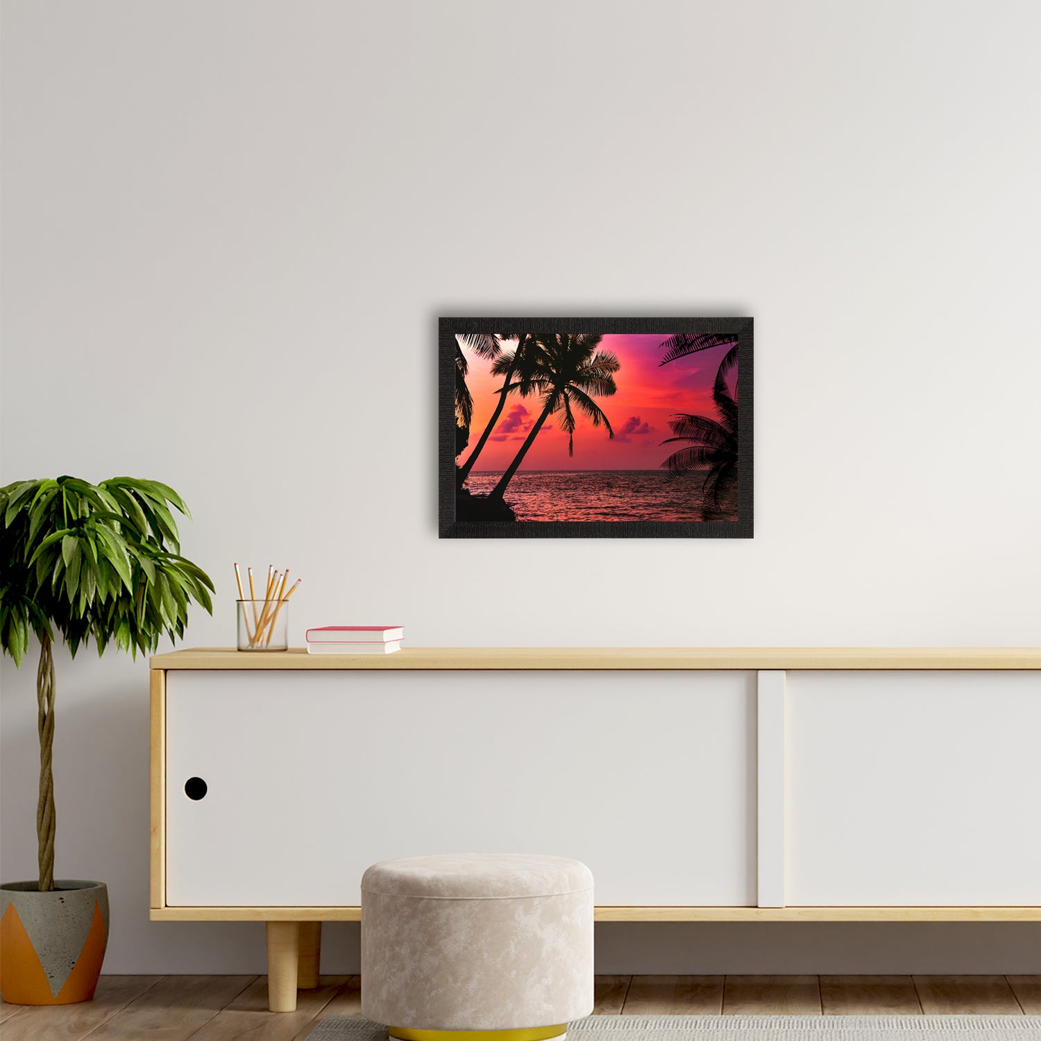 Beautiful Beach Sunrise View Satin Matt Texture UV Art Painting 2