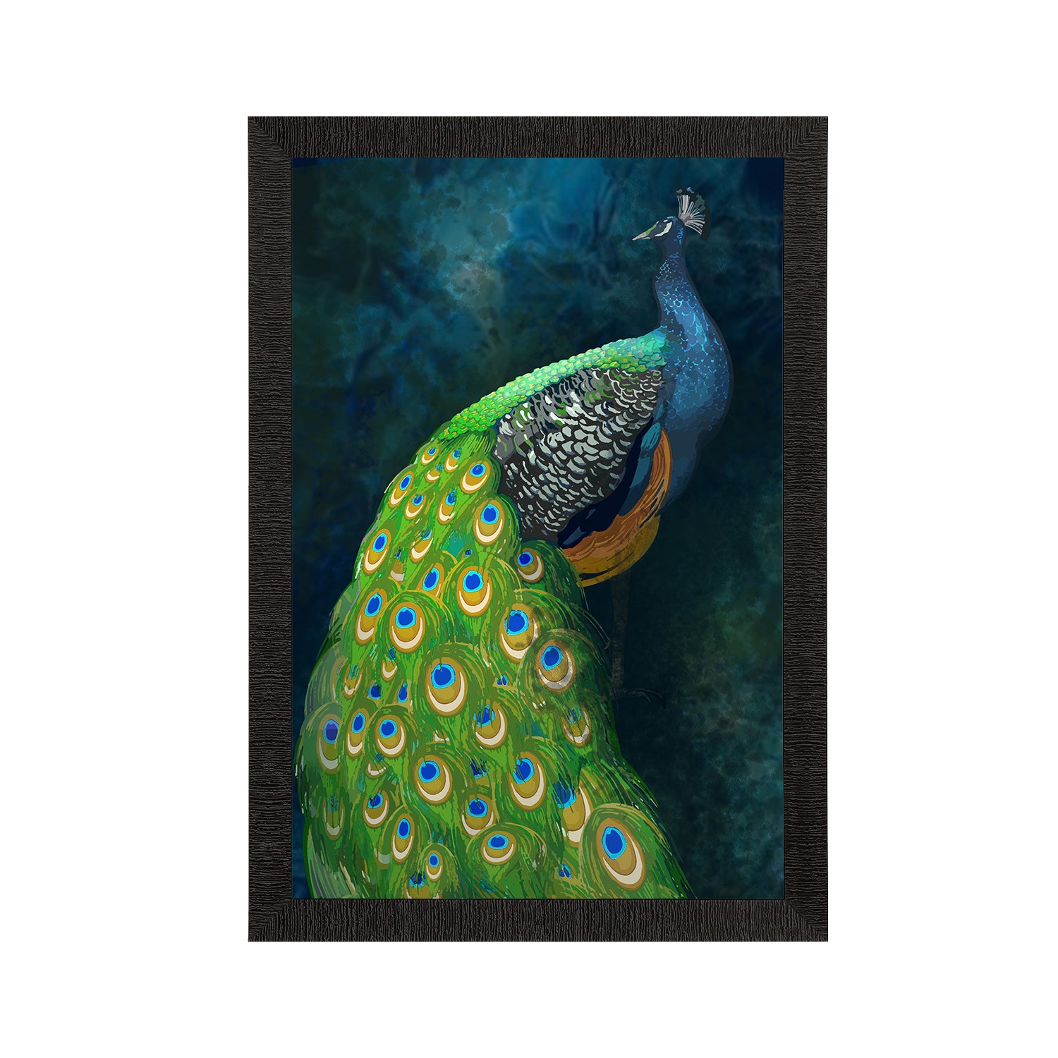 Peacock Satin Matt Texture UV Art Painting