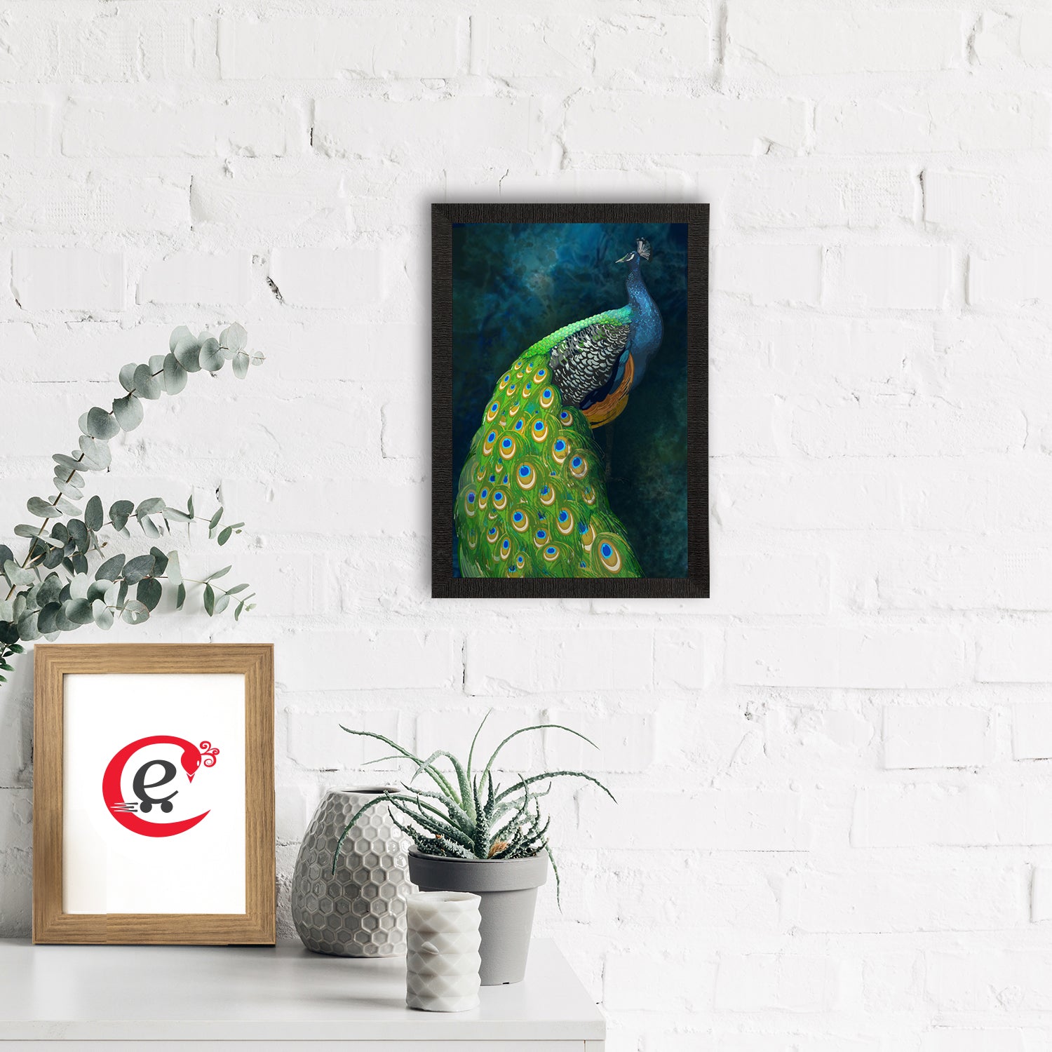 Peacock Satin Matt Texture UV Art Painting 1