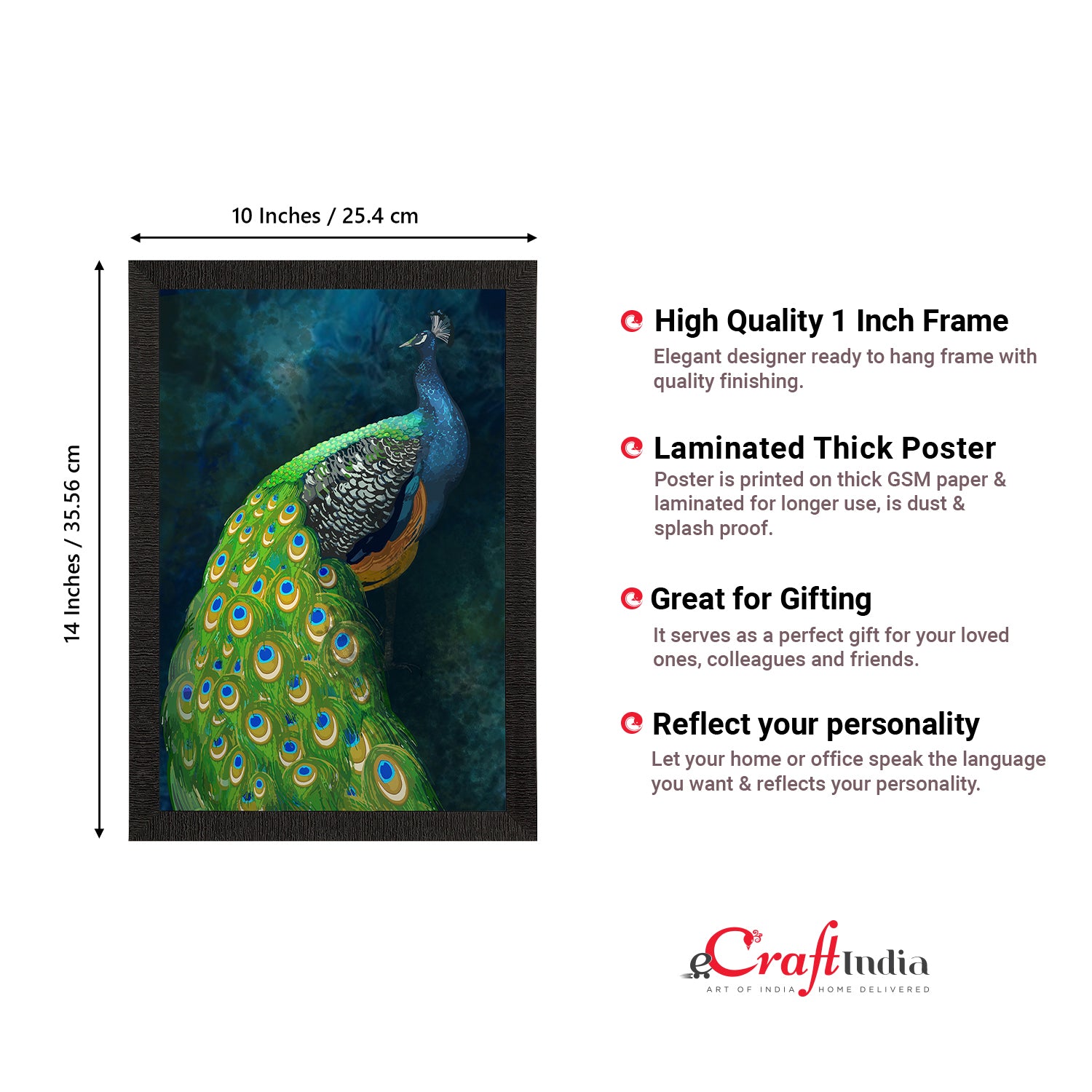 Peacock Satin Matt Texture UV Art Painting 3