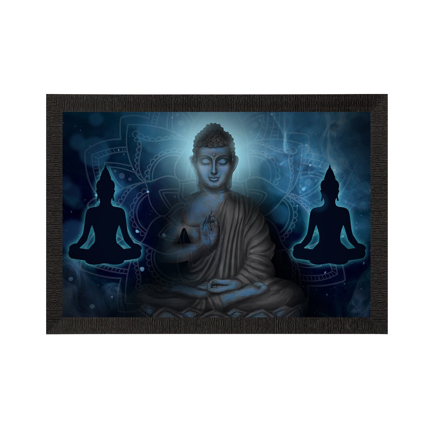 Meditating Lord Buddha Satin Matt Texture UV Art Painting